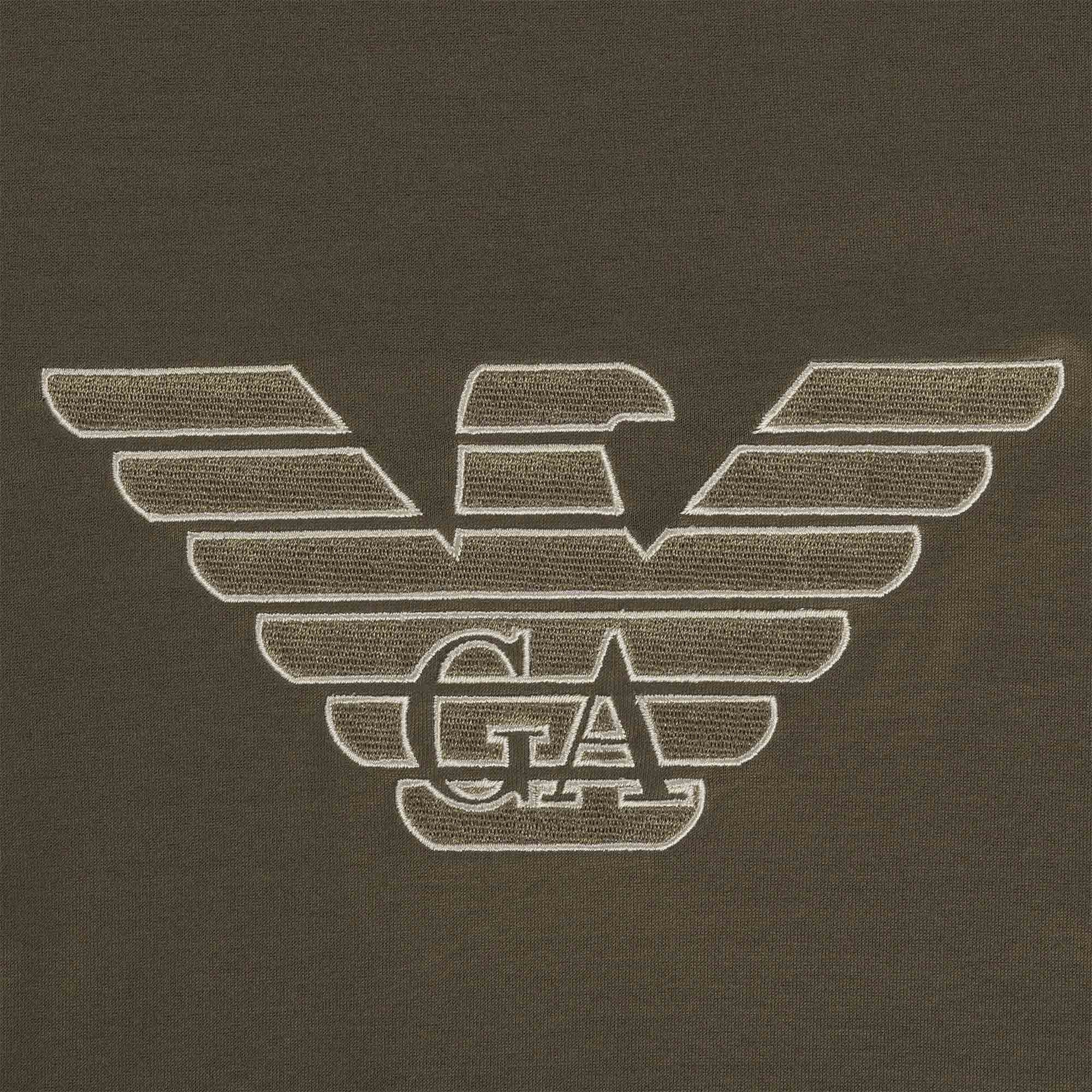 Emporio Armani Logo-Flocked Jersey T-Shirt - Morel