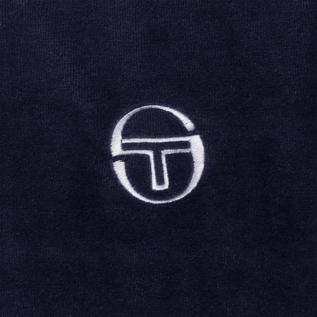 Sergio Tacchini Primo Velour Polo Shirt - Maritime Blue