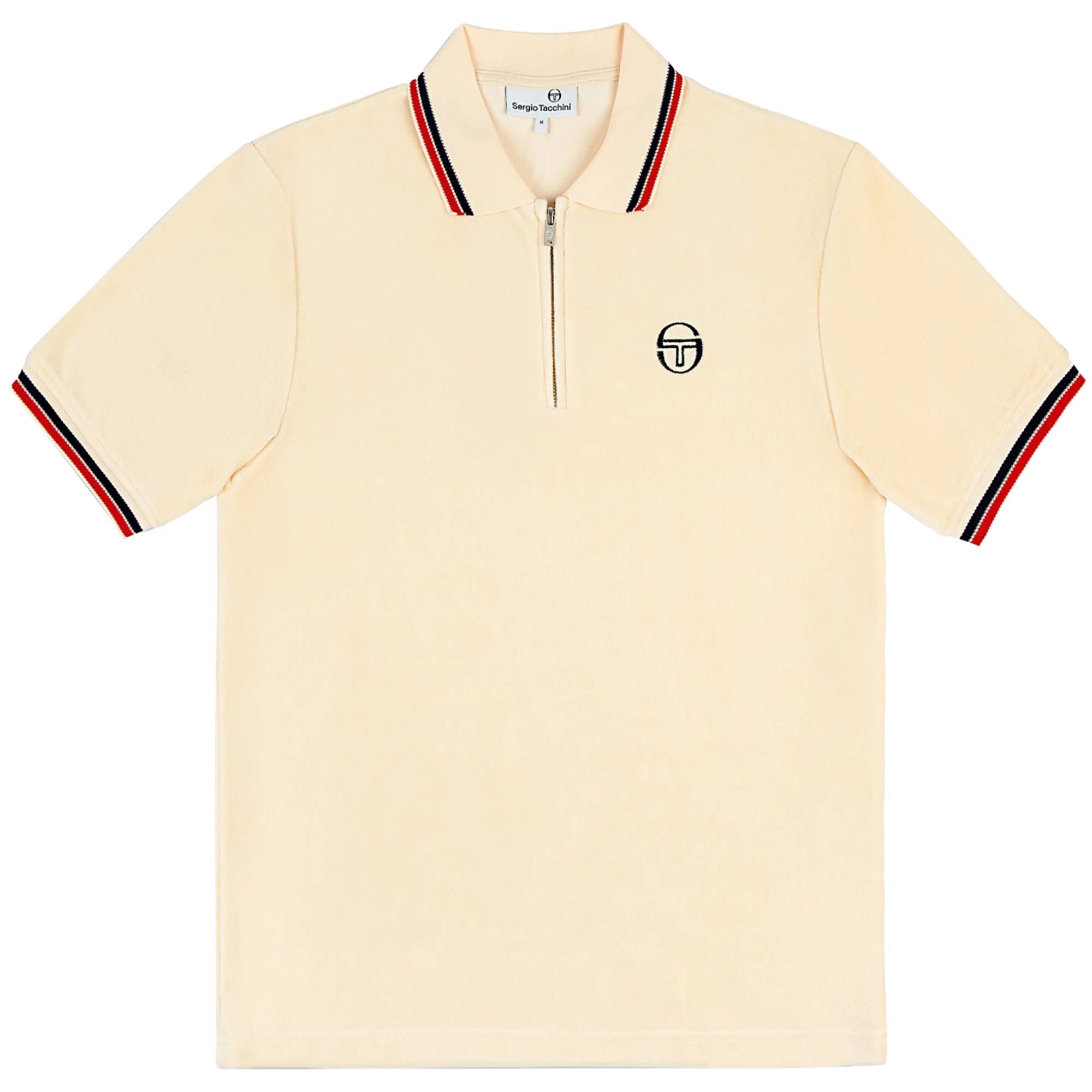 Sergio Tacchini Primo Velour Polo Shirt - Pearled