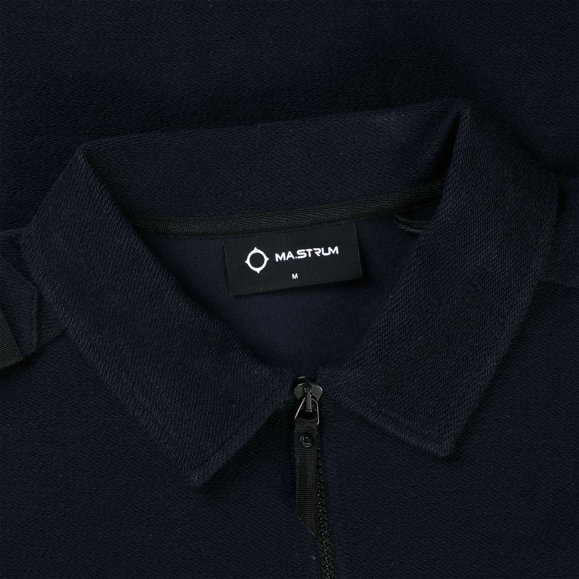 Ma Strum Rev Loopback Long Sleeve Polo Shirt - Ink Navy
