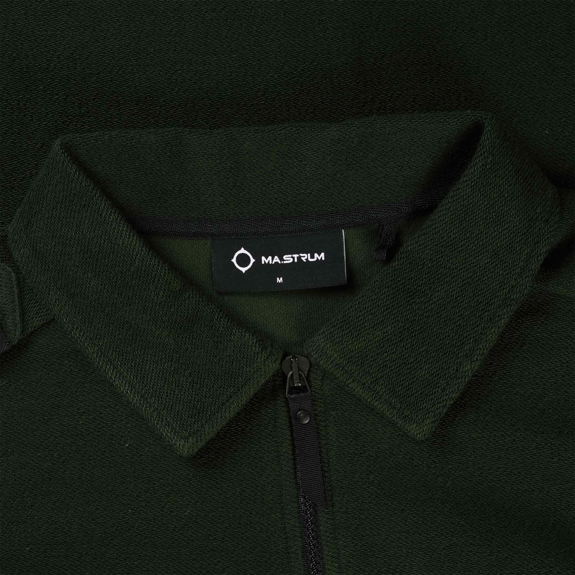 Ma Strum Rev Loopback Long Sleeve Polo Shirt - Oil Slick