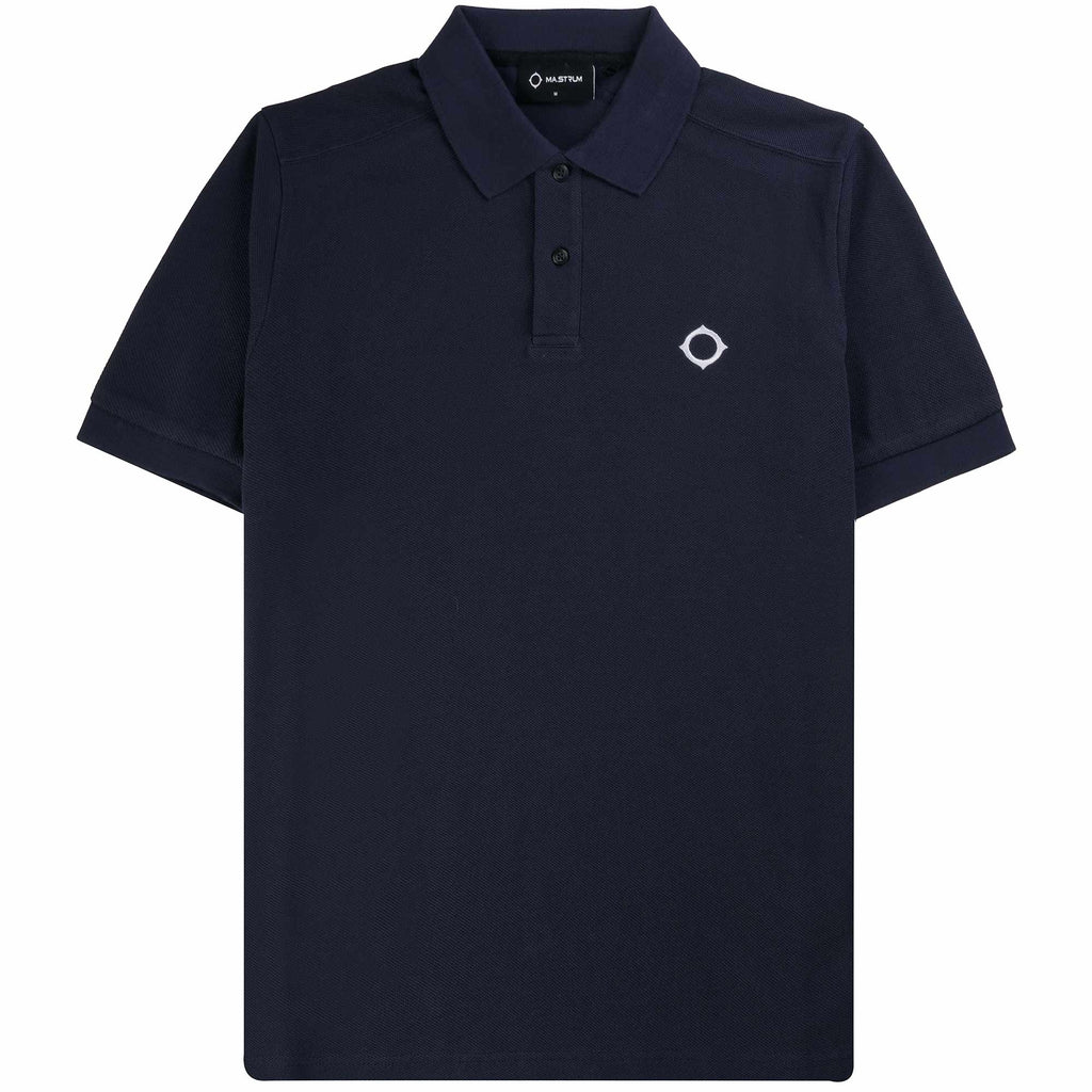 Ma Strum Short Sleeve Pique Polo Shirt - Ink Navy