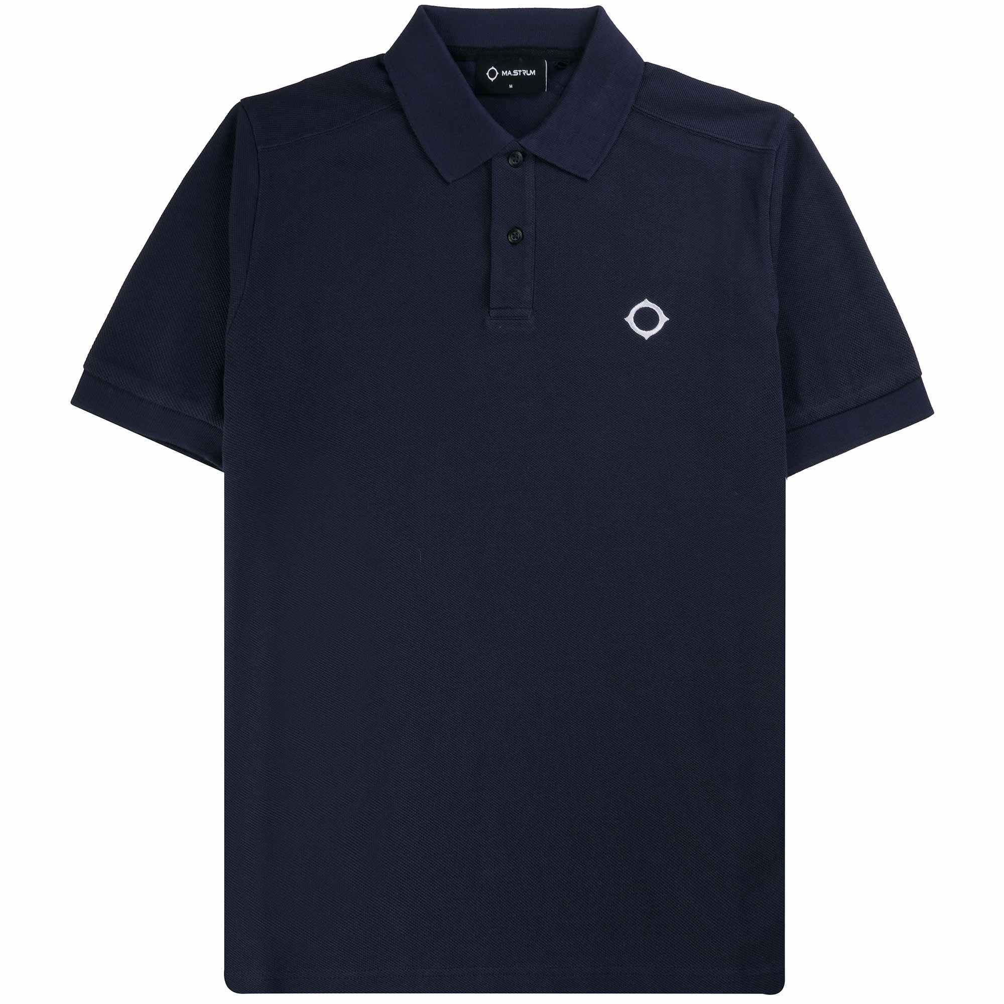 Ma Strum Short Sleeve Pique Polo Shirt - Ink Navy