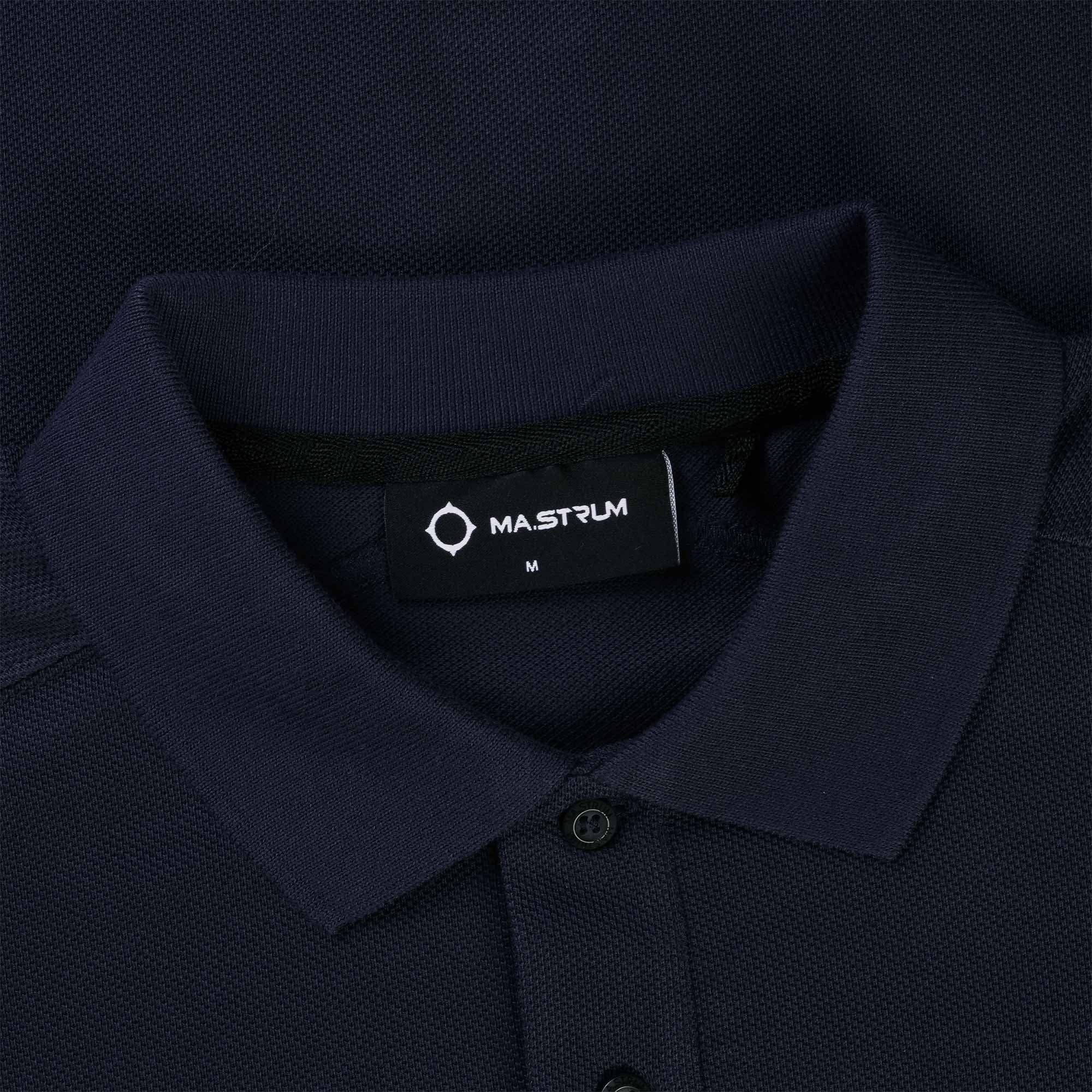 Ma Strum Short Sleeve Pique Polo Shirt - Ink Navy