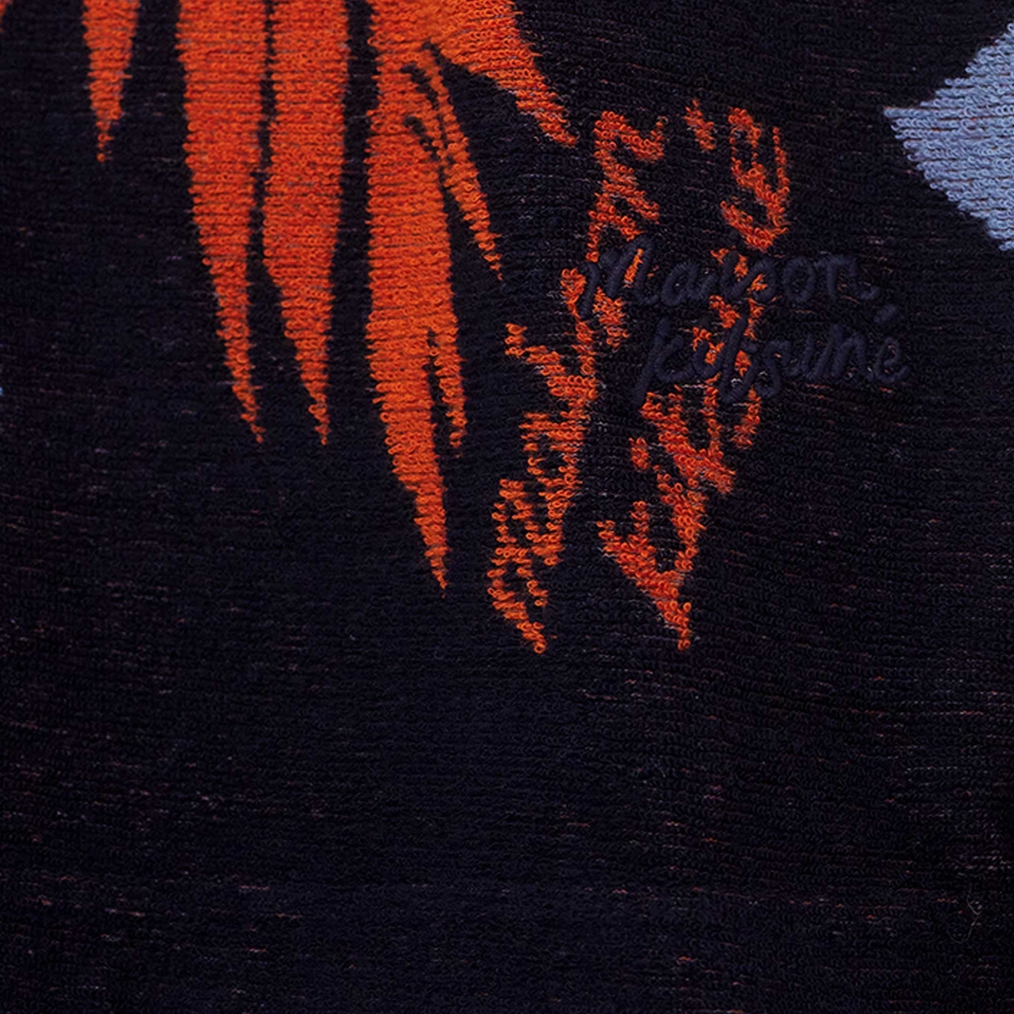 Maison Kitsune Jacquard Oversized Polo Shirt - Deep Navy