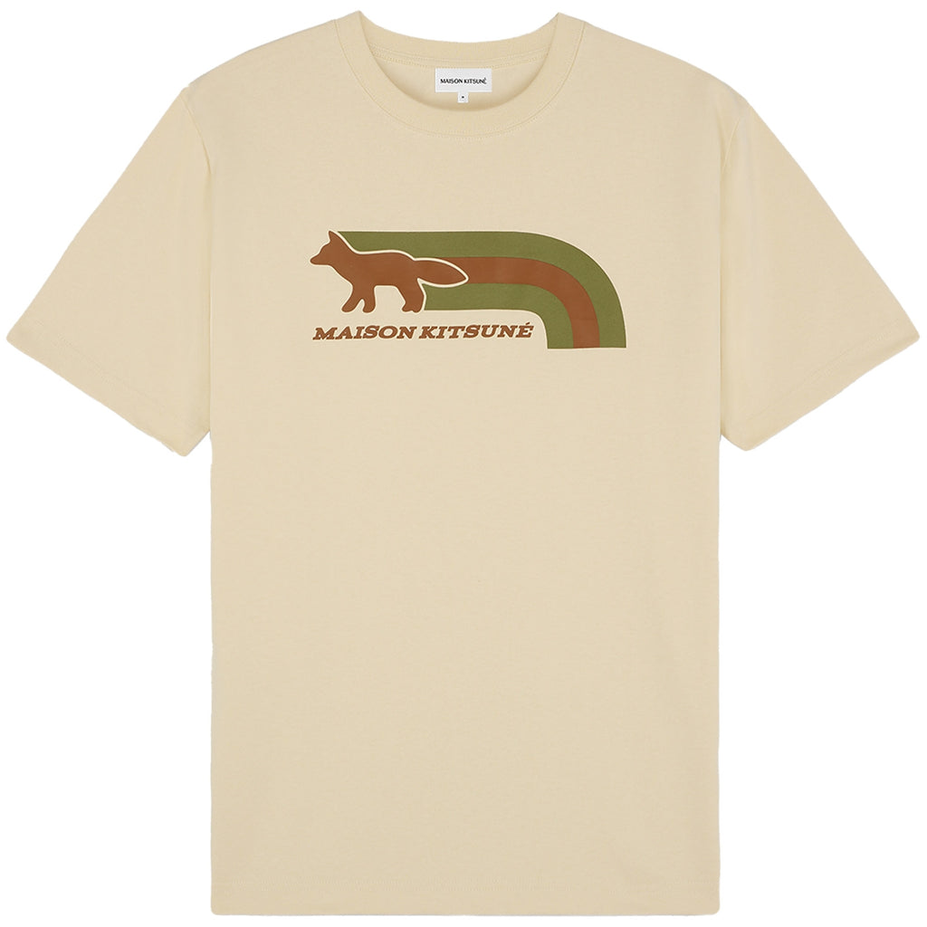 Maison Kitsune Flash Fox Comfort T-Shirt - Wheat
