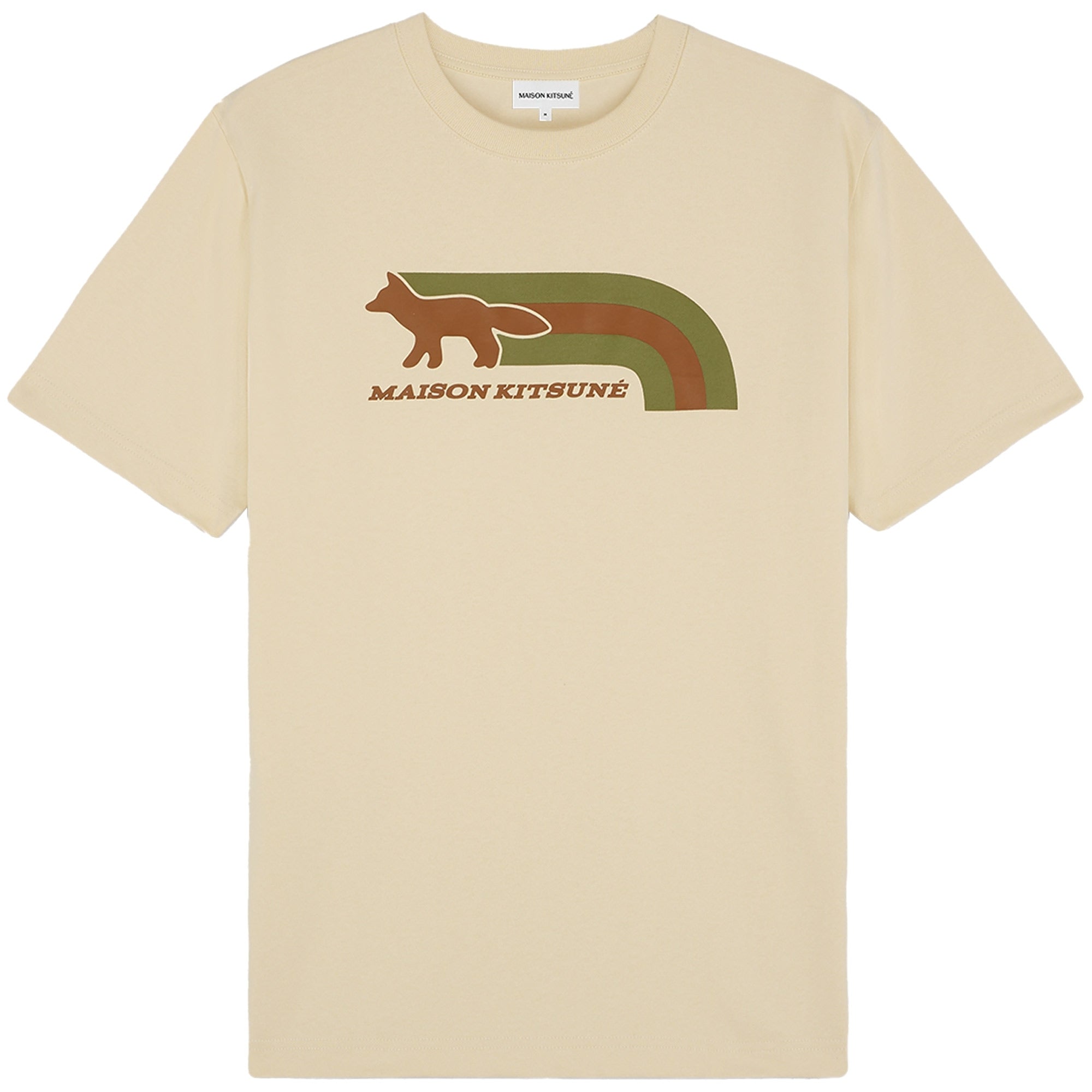 Maison Kitsune Flash Fox Comfort T-Shirt - Wheat