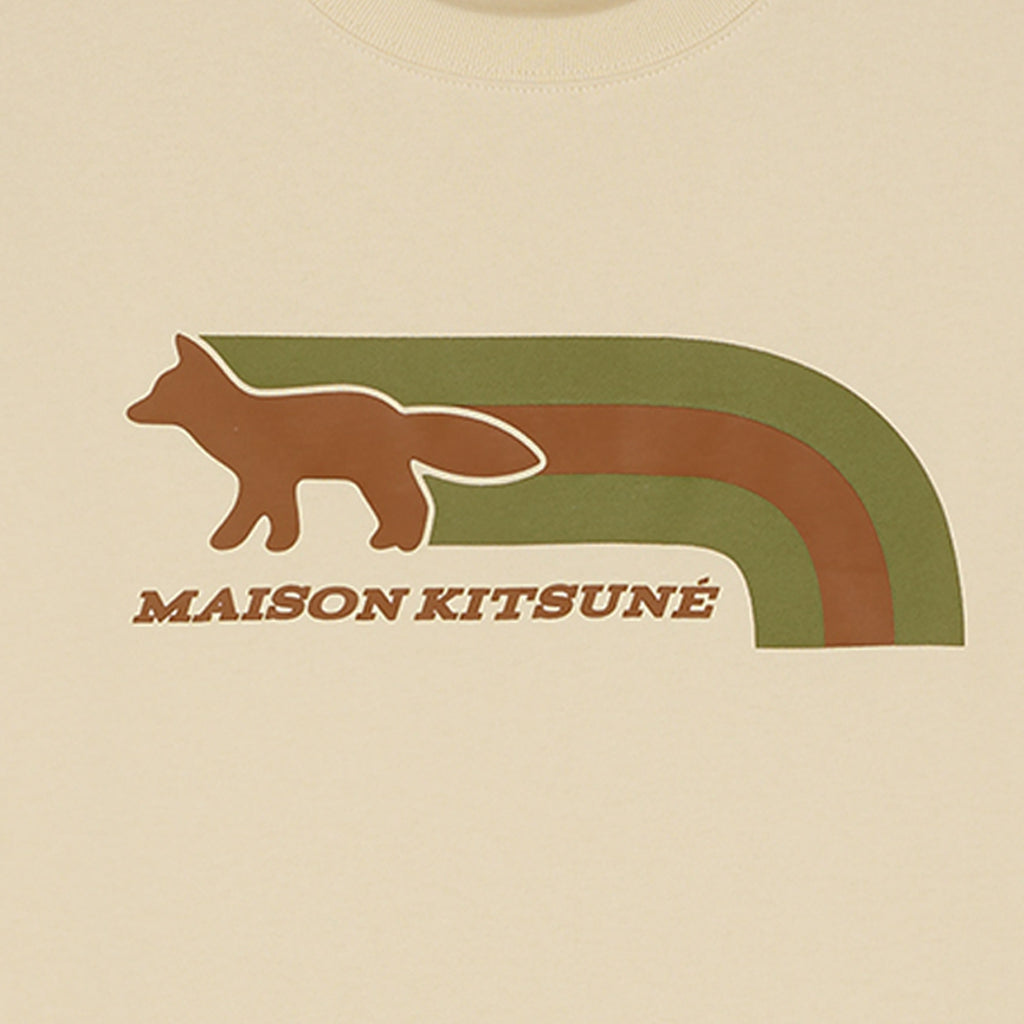 Maison Kitsune Flash Fox Comfort T-Shirt - Wheat