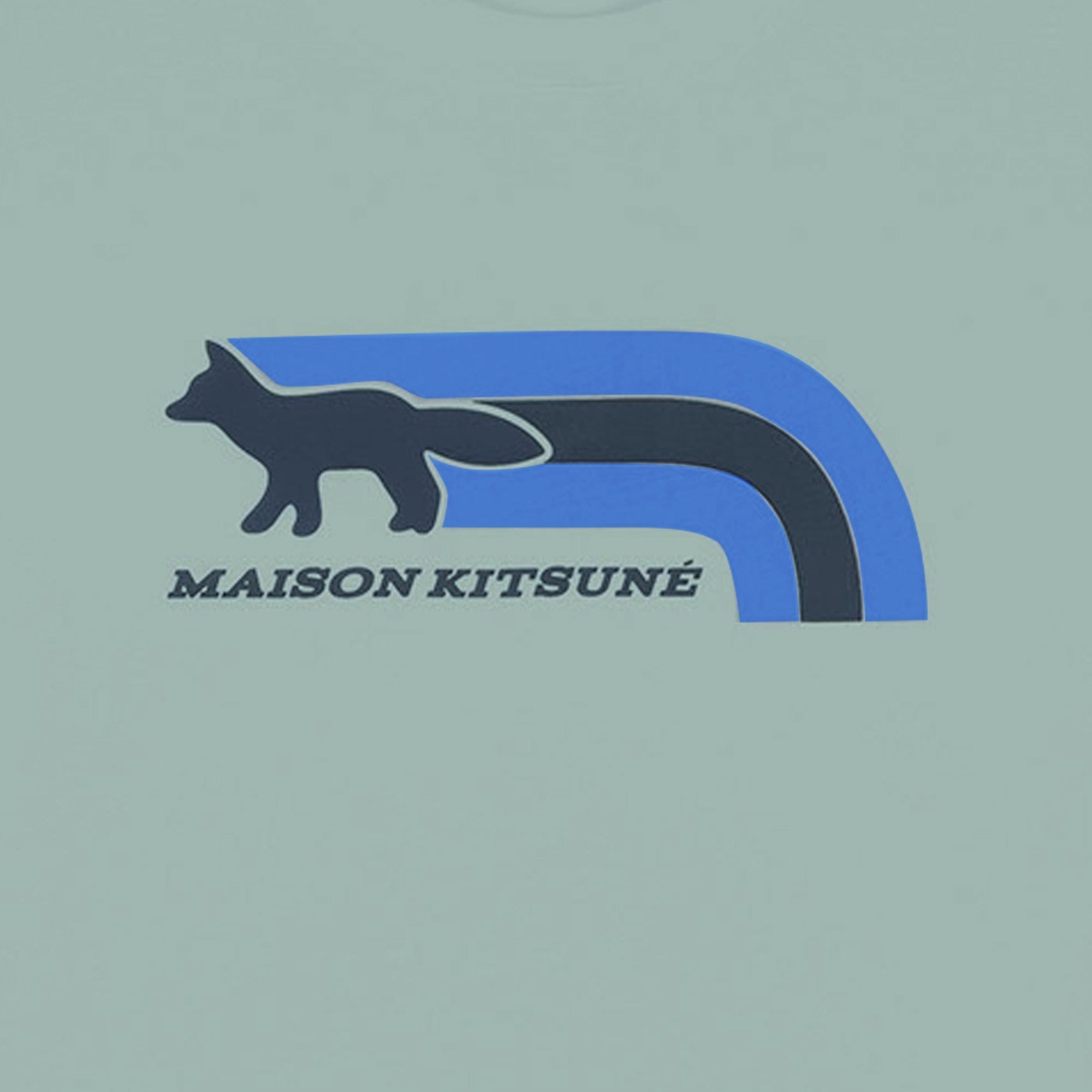 Maison Kitsune Flash Fox Comfort T-Shirt - Seafoam