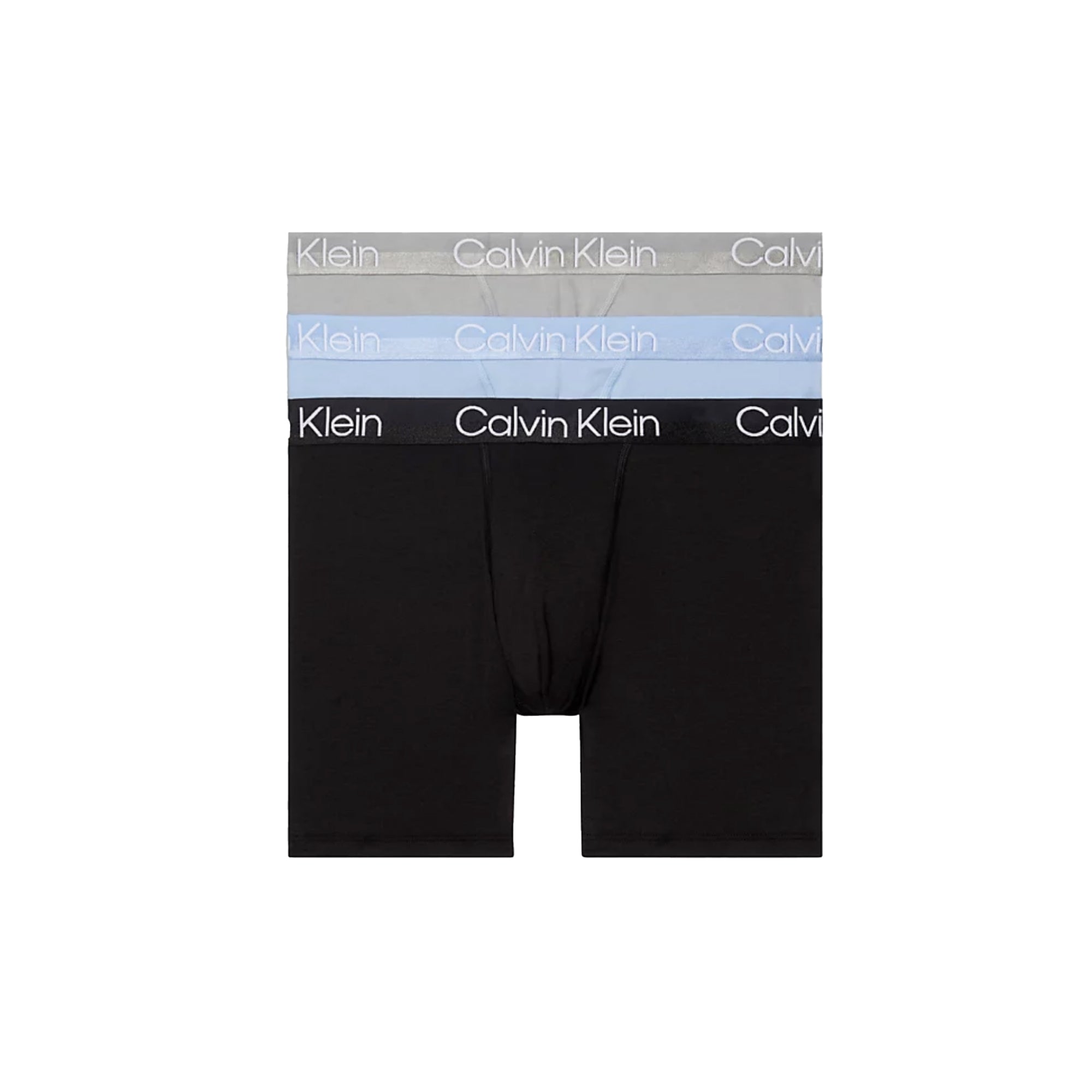 Calvin Klein 3 Pack Boxer Briefs - Black, Blue and Grey