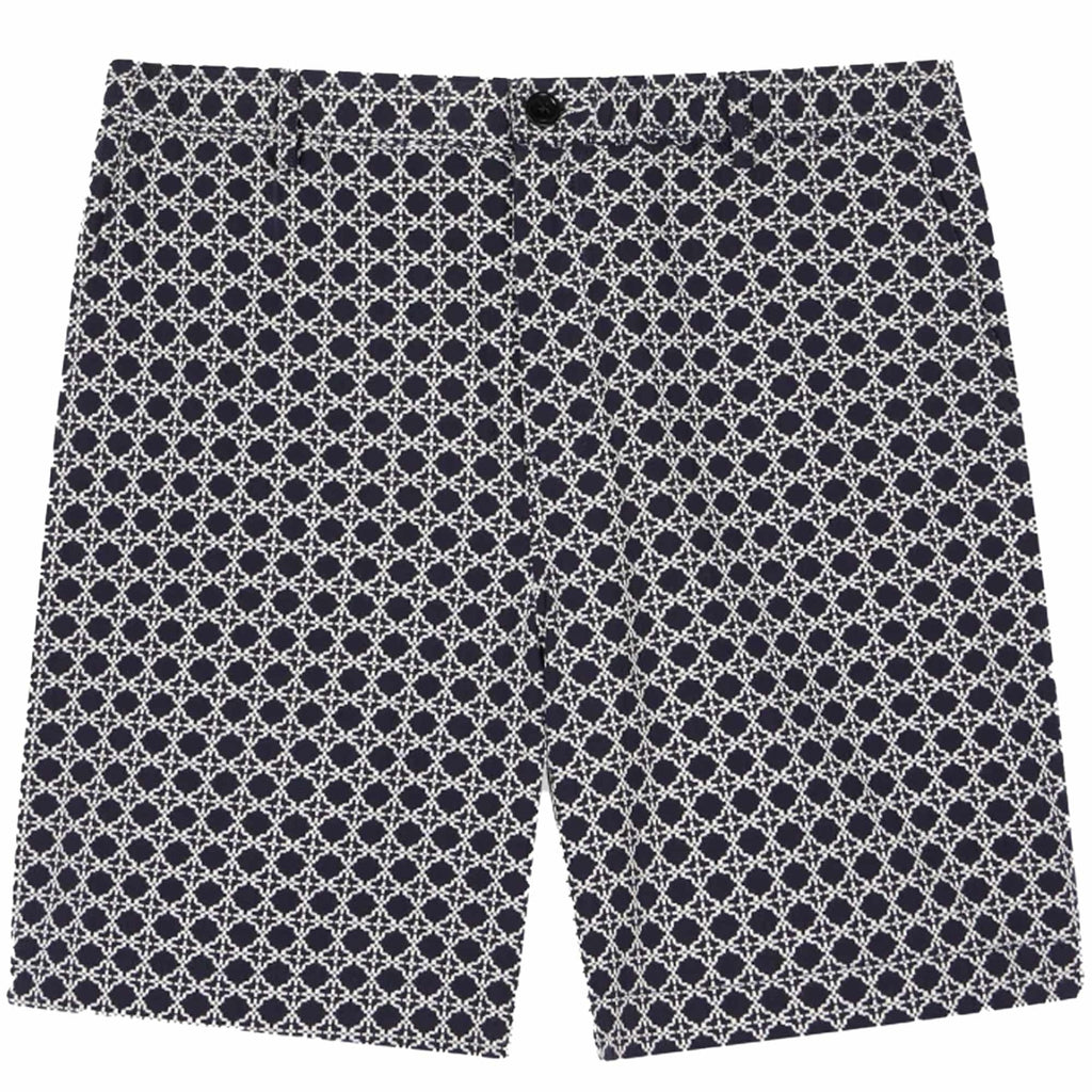 Paul Smith Cross-Stitch Cotton Shorts - Dark Navy