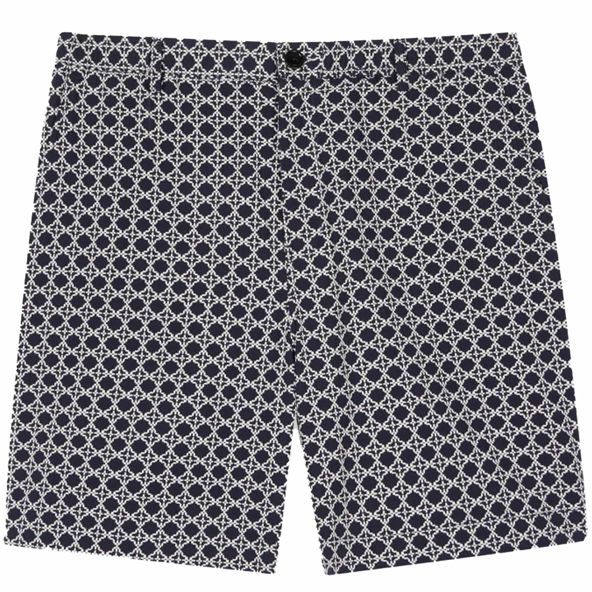 Paul Smith Cross-Stitch Cotton Shorts - Dark Navy
