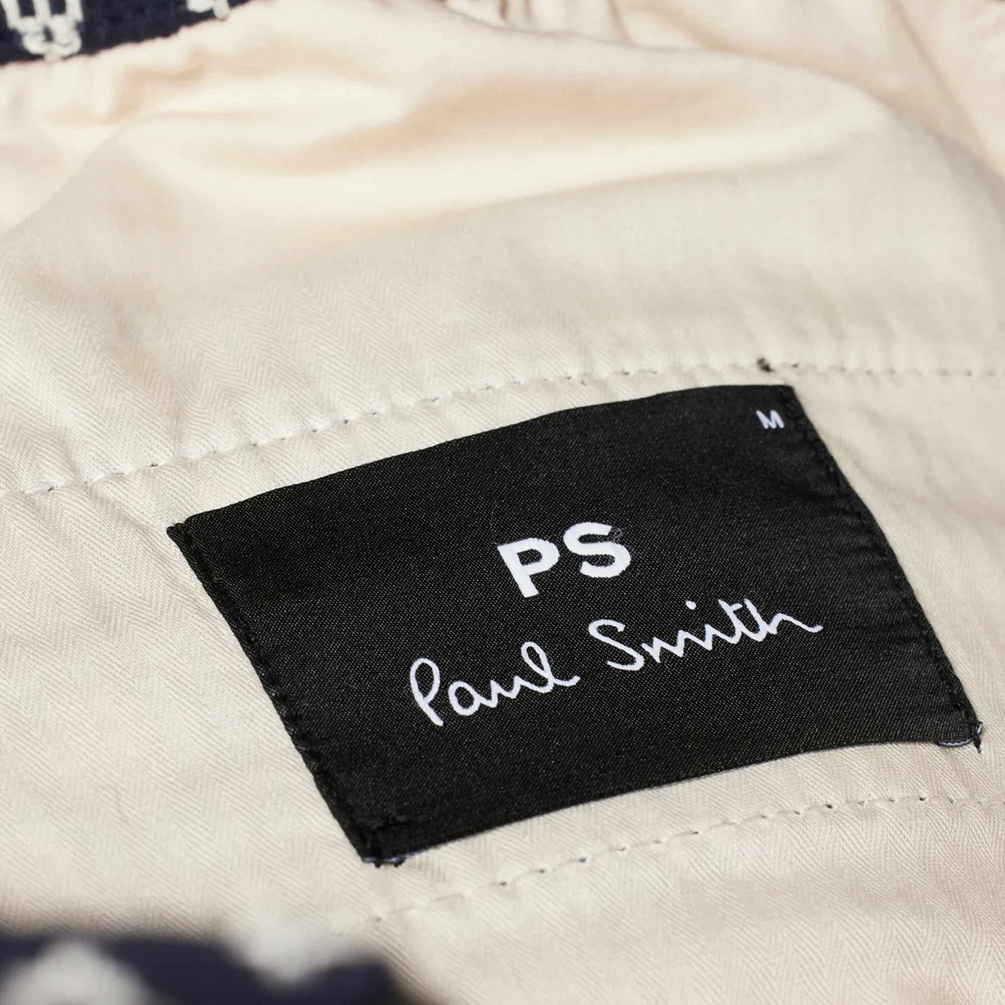 Paul Smith Cross-Stitch Cotton Shorts - Dark Navy