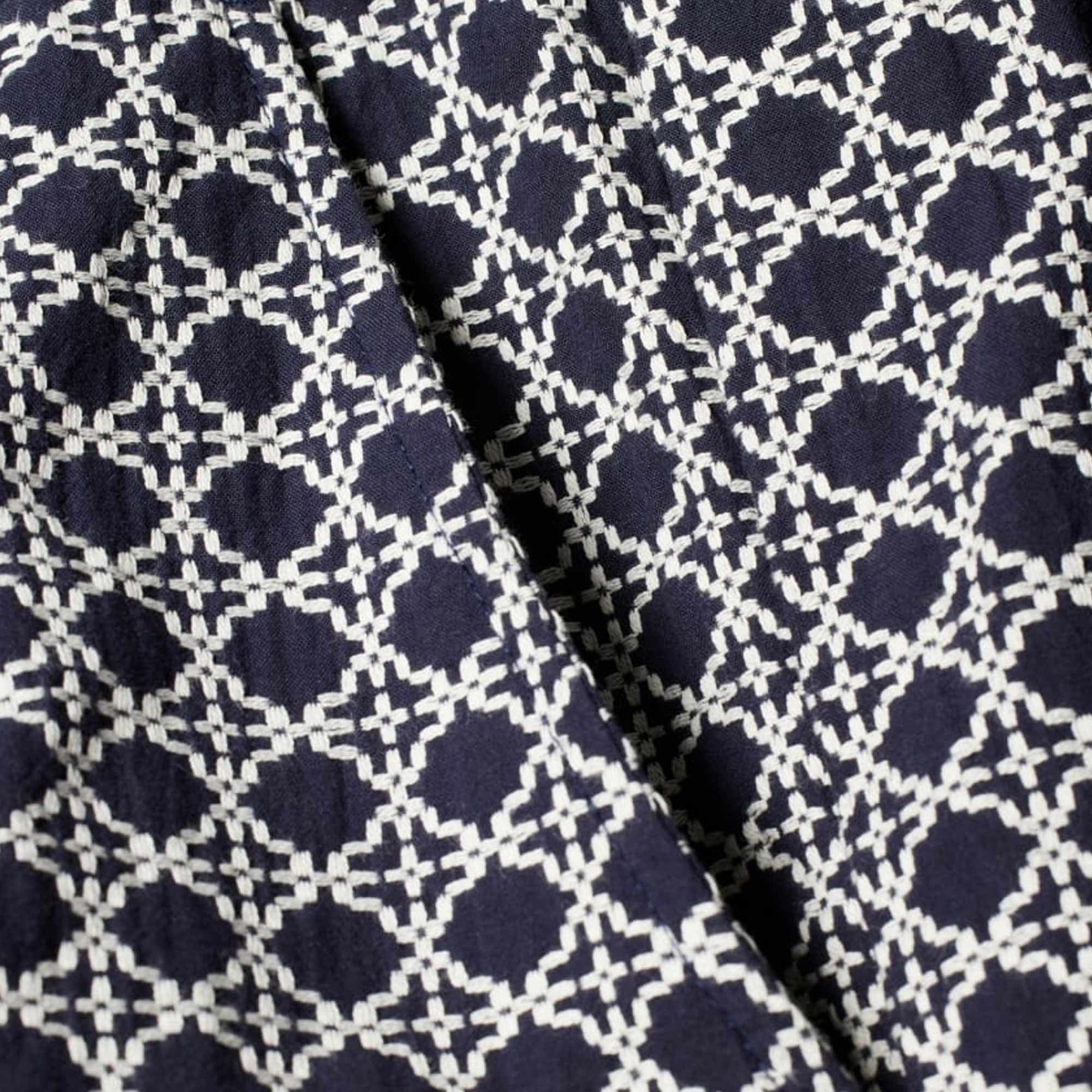Paul Smith Cross-Stitch Cotton Shorts - Dark Navy