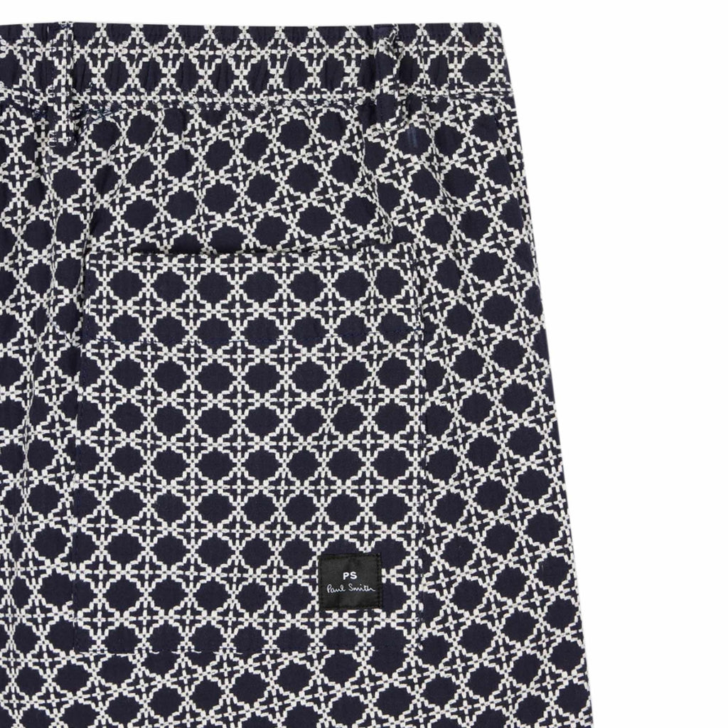 Paul Smith Cross-Stitch Cotton Shorts - Dark Navy