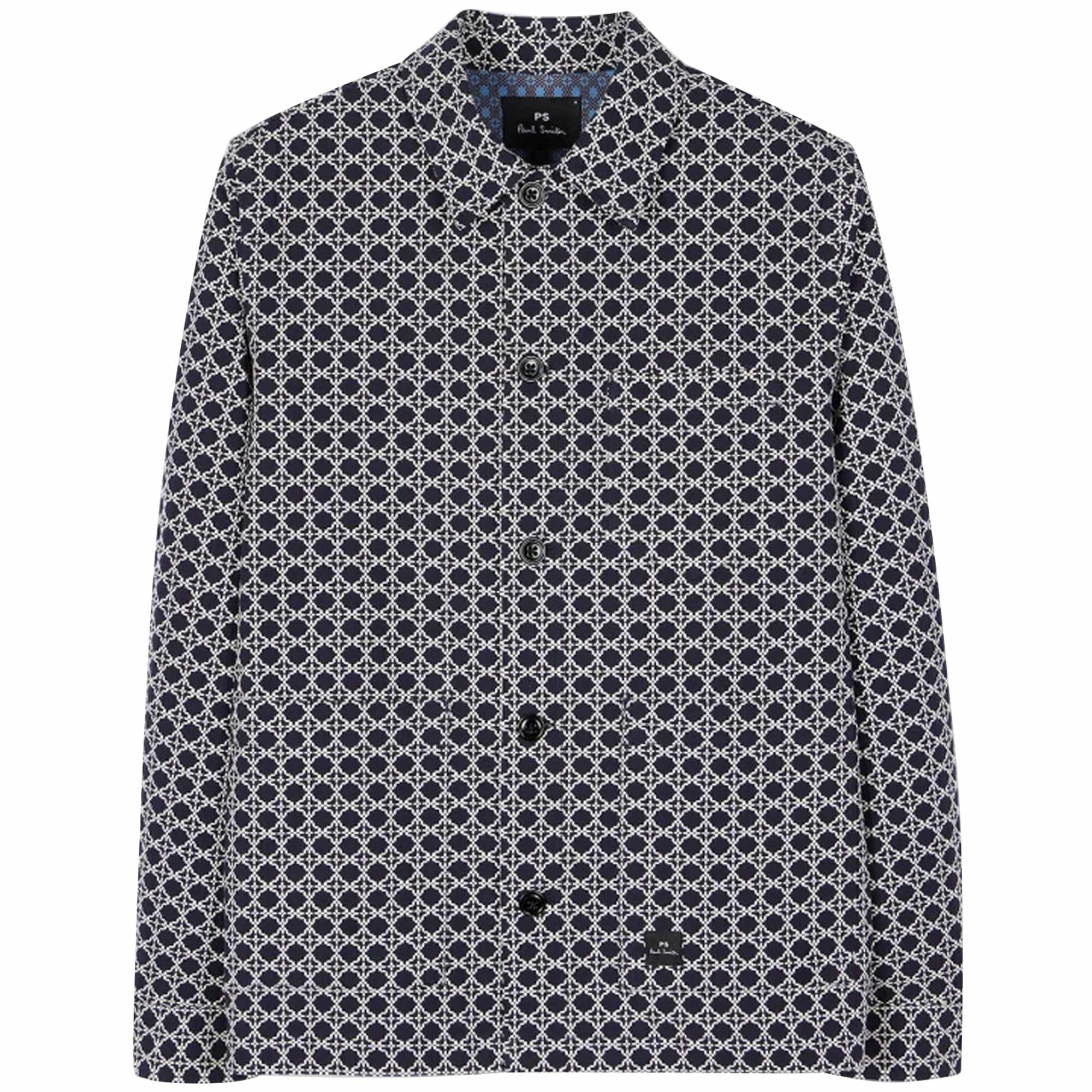 Paul Smith Cross-Stitch Cotton Jacket - Dark Navy