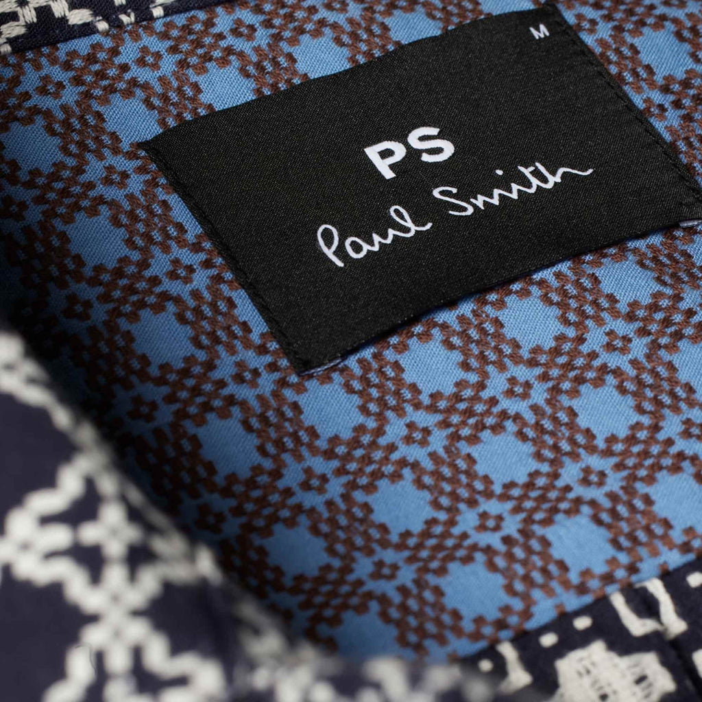 Paul Smith Cross-Stitch Cotton Jacket - Dark Navy