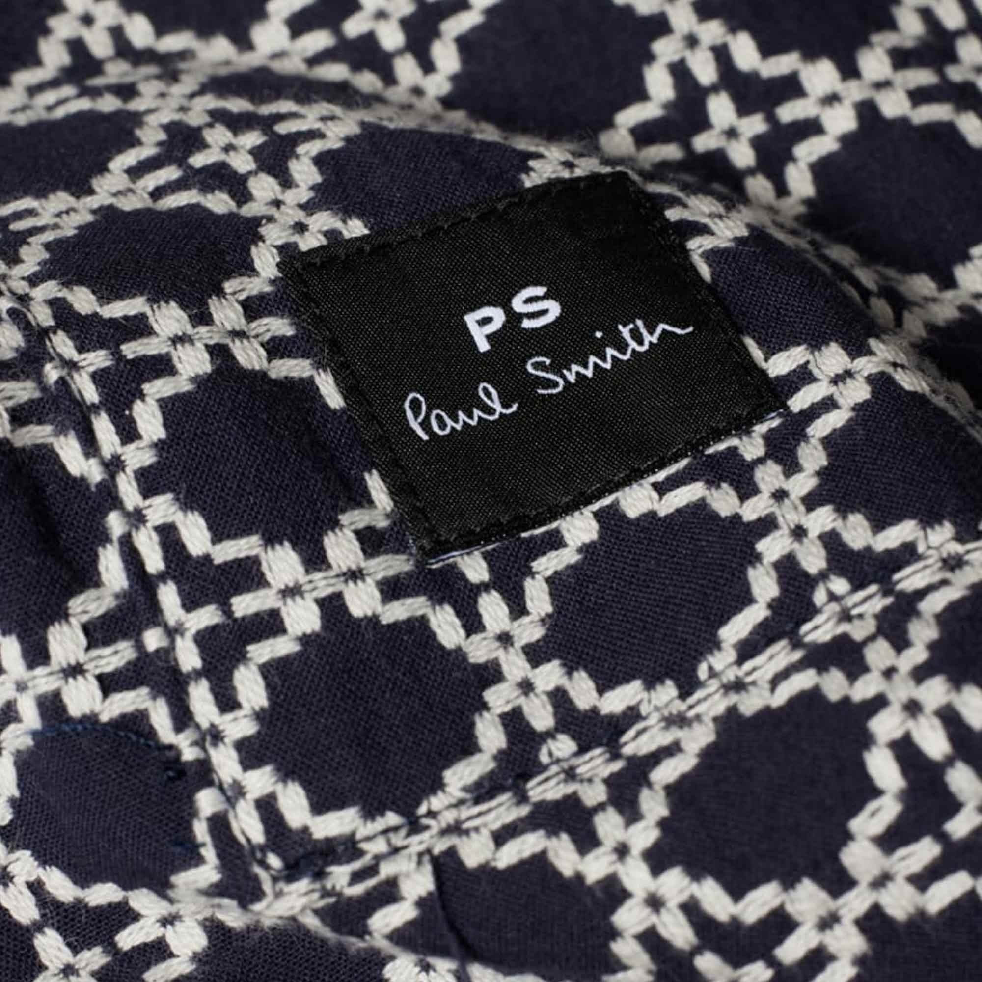 Paul Smith Cross-Stitch Cotton Jacket - Dark Navy