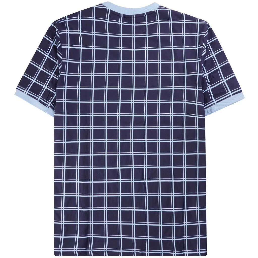 Fila Vintage Freddie Check Contrast Rib T-Shirt - Fila Navy