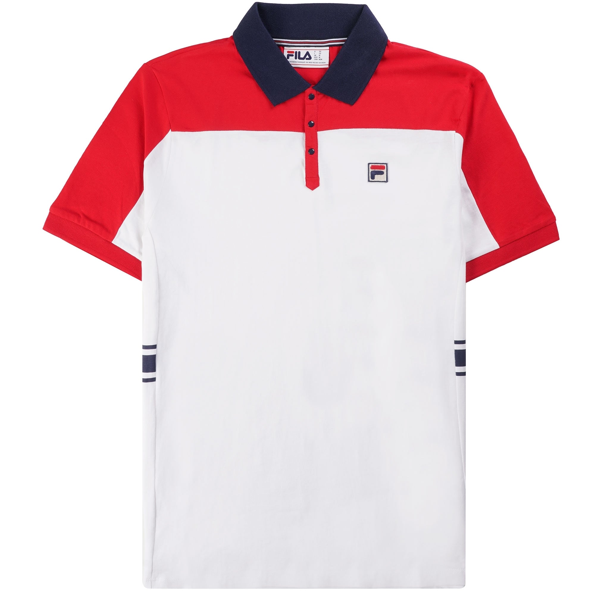 Fila Vintage Mivvi Polo Shirt - White and Red