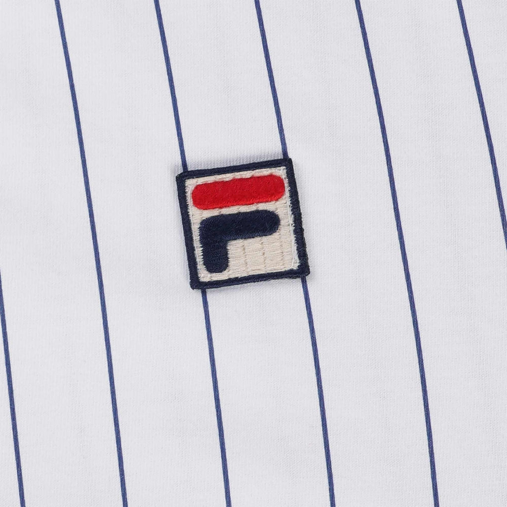 Fila Vintage BB1 Classic Vintage Striped Polo Shirt - White