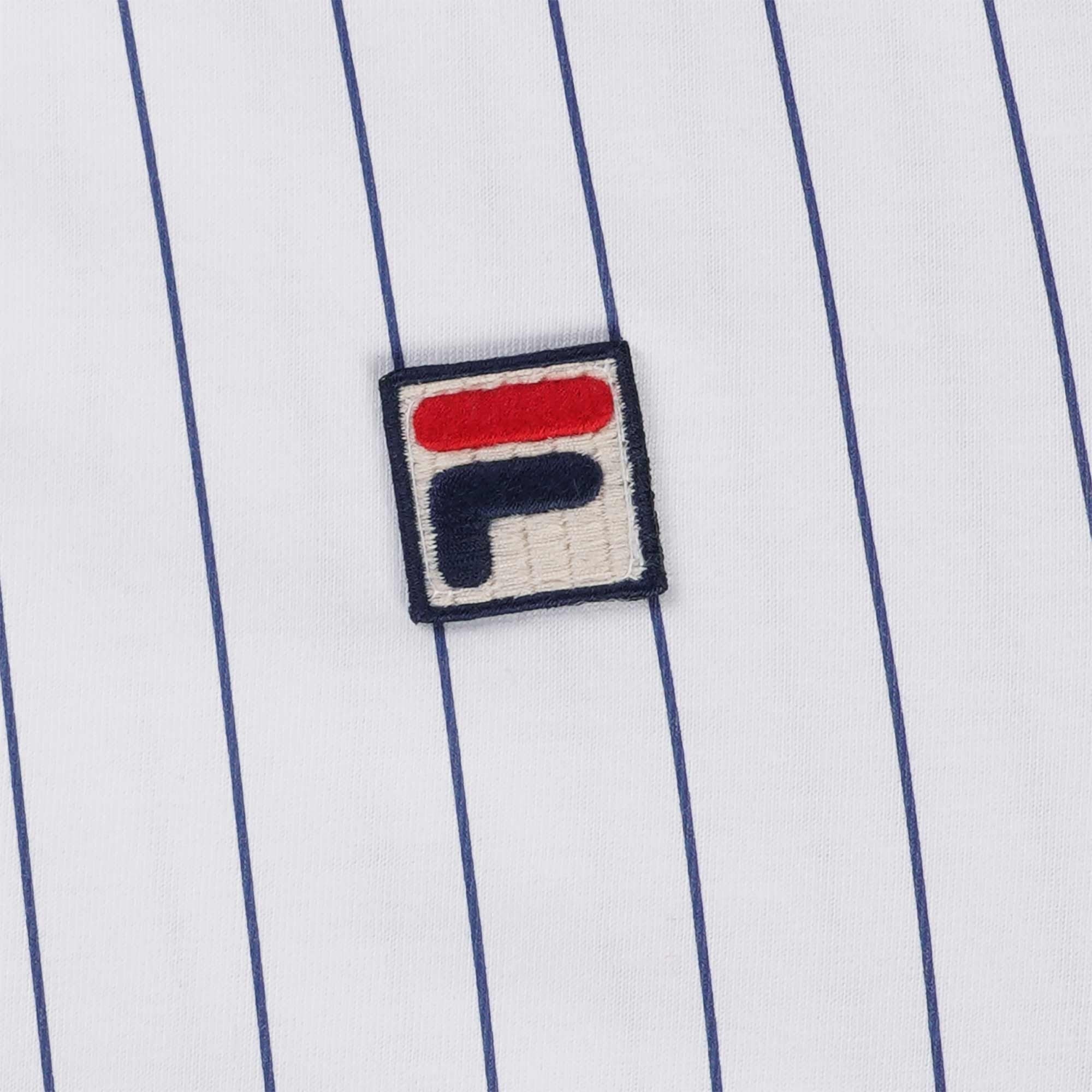 Fila Vintage BB1 Classic Vintage Striped Polo Shirt - White