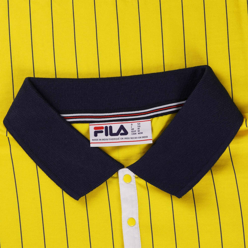 Fila Vintage BB1 Classic Vintage Striped Polo Shirt - Hi Vis