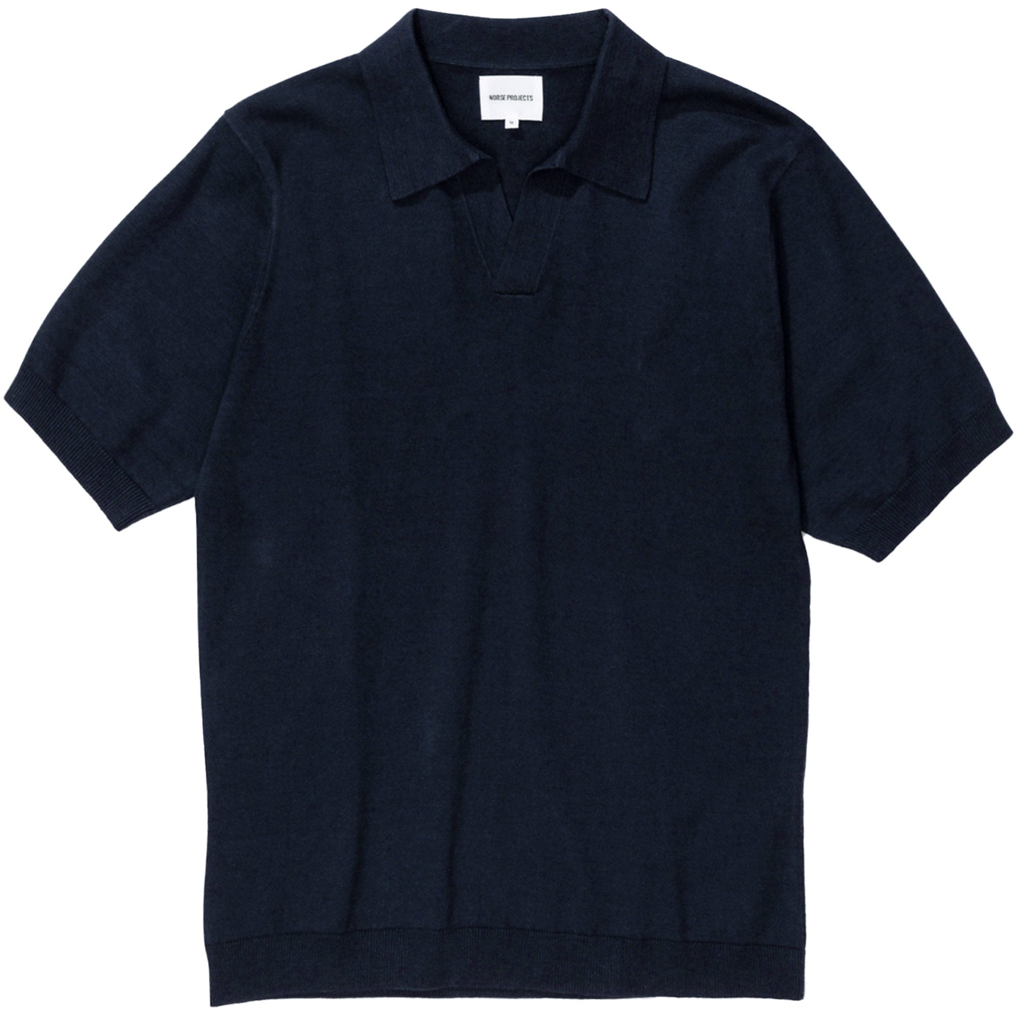 Norse Projects Leif Cotton Linen Polo Shirt - Dark Navy