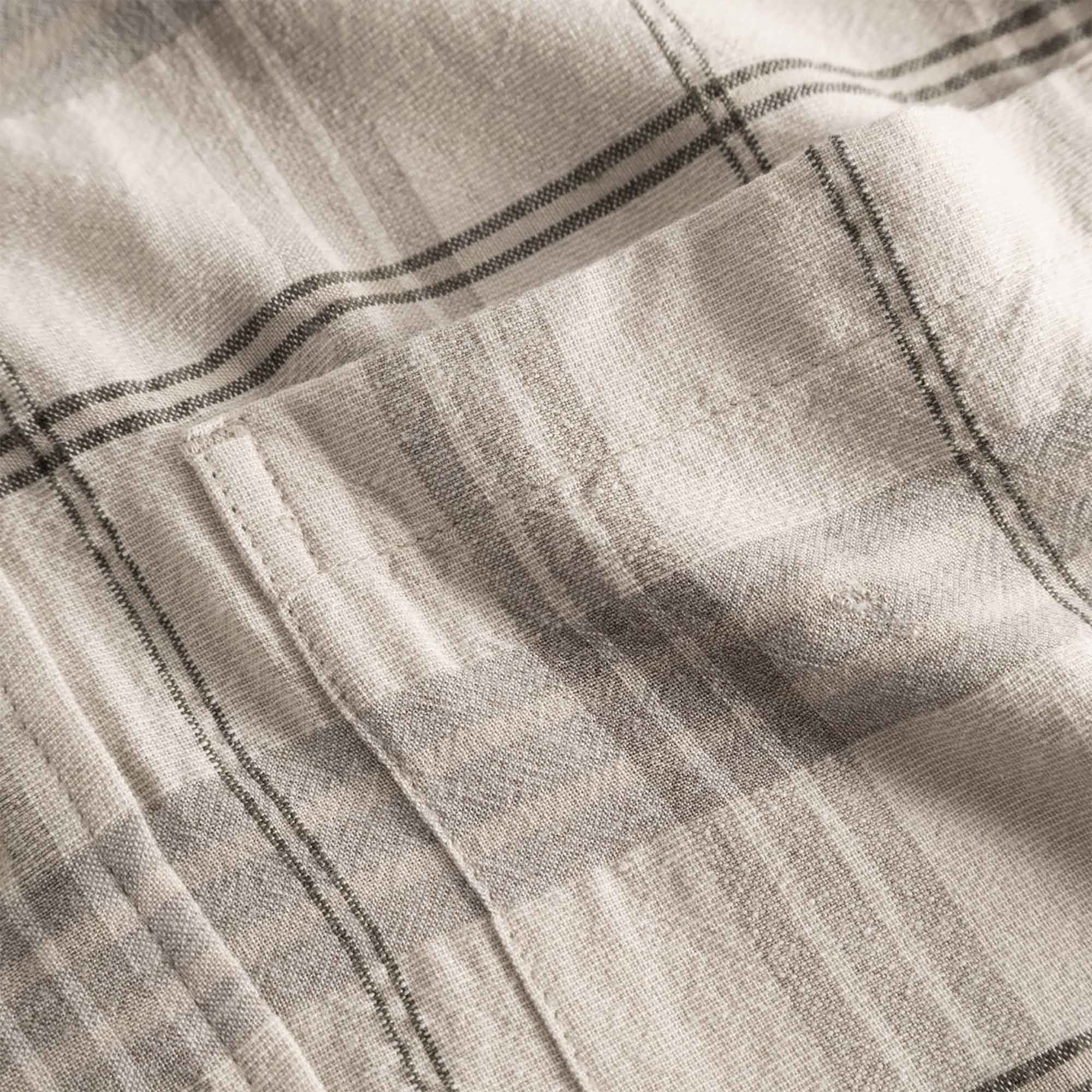 Norse Projects Ivan Relaxed Textured Check Short Sleeve Shirt - Oatmeal