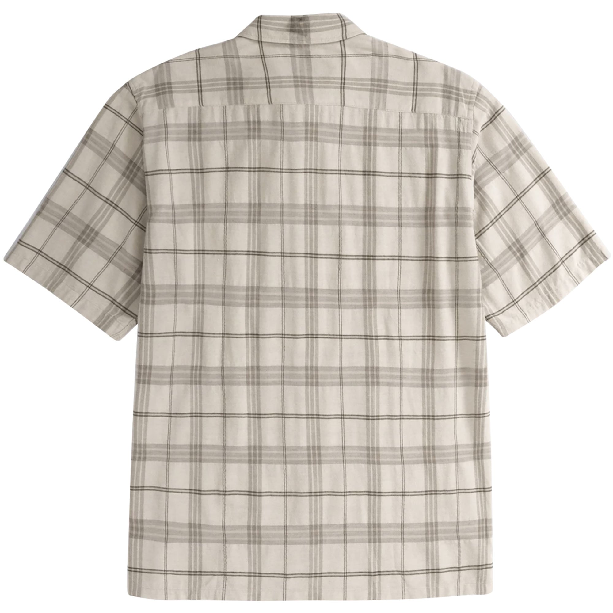 Norse Projects Ivan Relaxed Textured Check Short Sleeve Shirt - Oatmeal