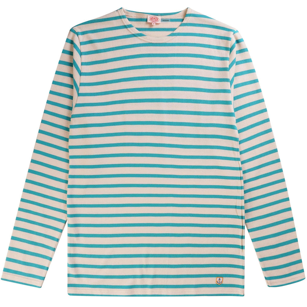 Armor Lux Breton Striped Shirt - Nature and Pagoda