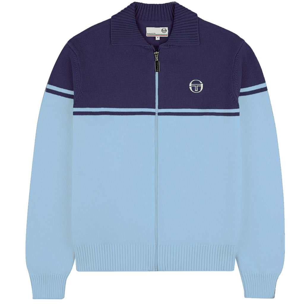 Sergio Tacchini Donato Knitted Track Jacket - Clear Sky