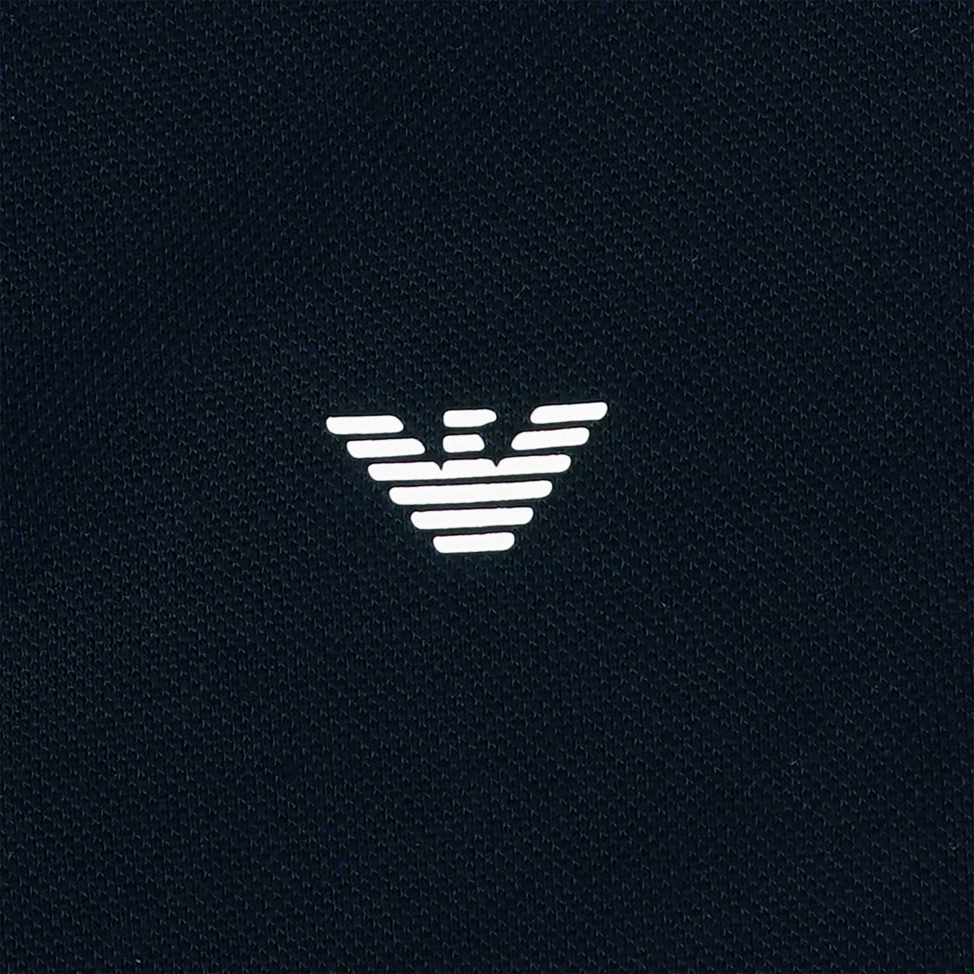 Emporio Armani Mercerised Piqu Polo Shirt - Blu Navy