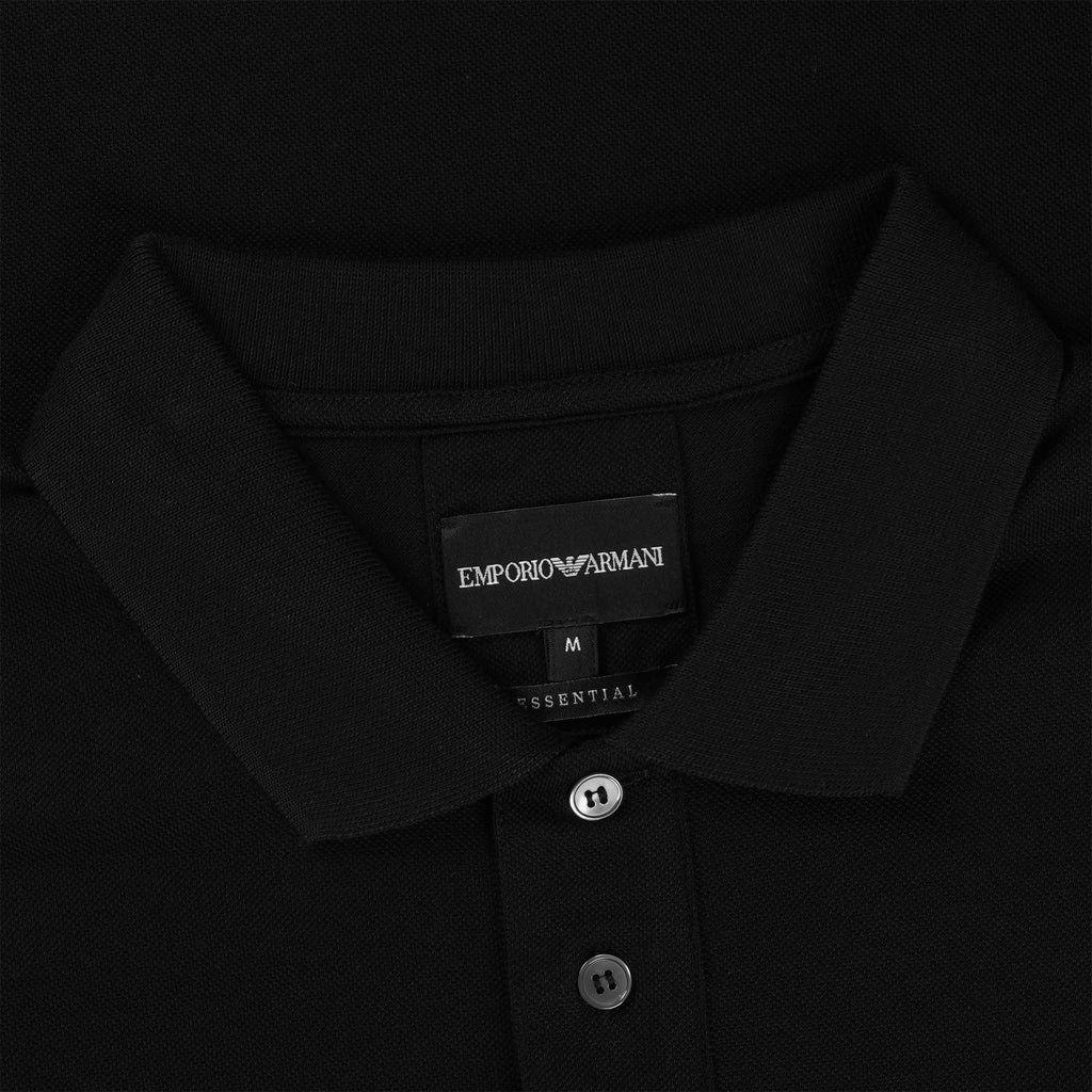 Emporio Armani Mercerised Piqu Polo Shirt - Nero