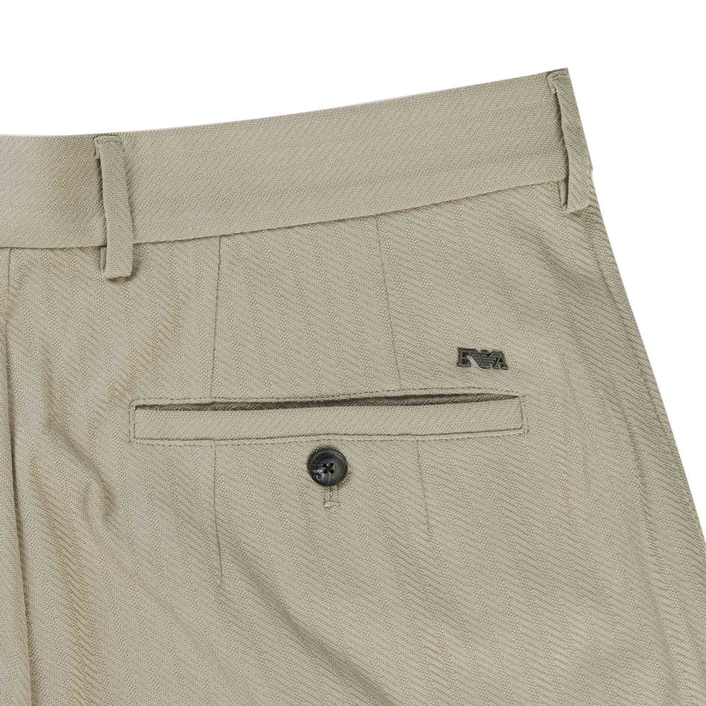 Emporio Armani Raised-Seam Tapered Trousers - Rock