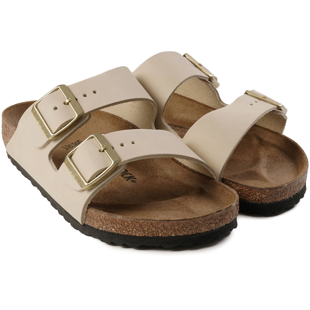 Birkenstock Womens Arizona Nubuck Leather - Ecru