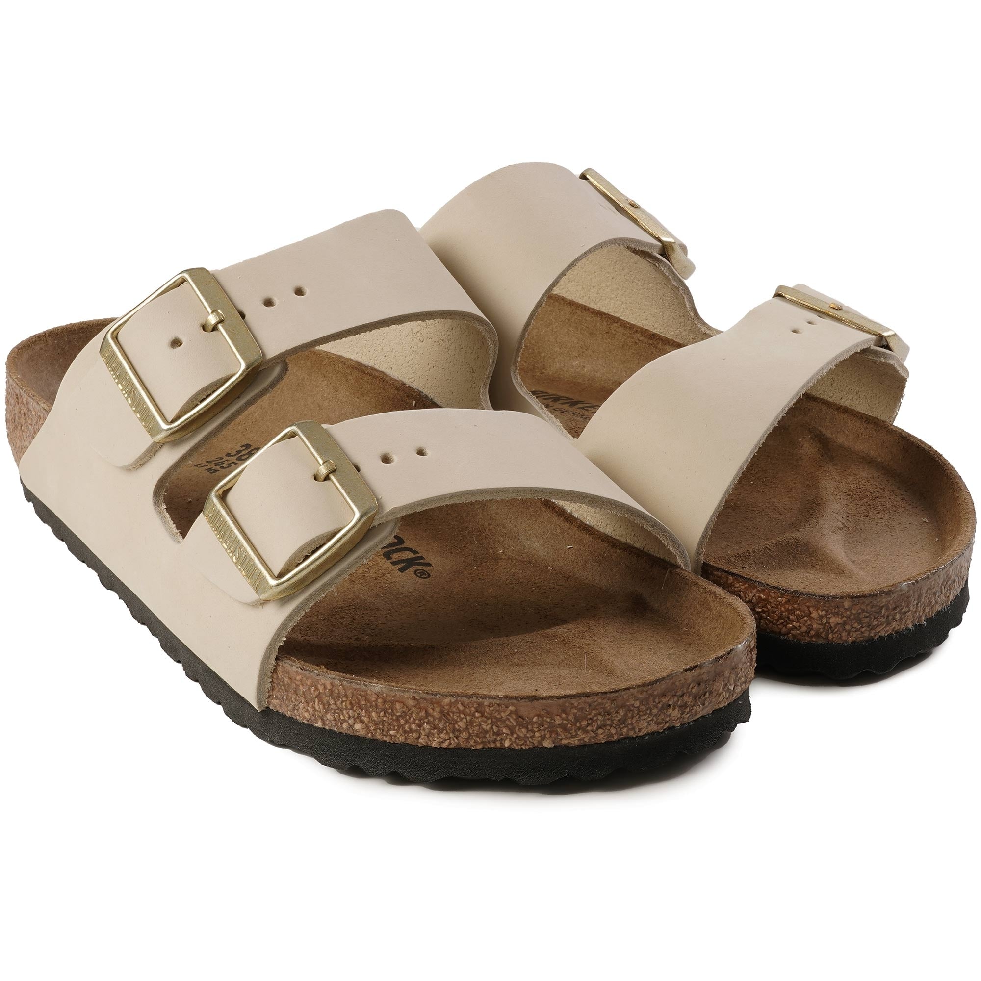 Birkenstock Womens Arizona Nubuck Leather - Ecru