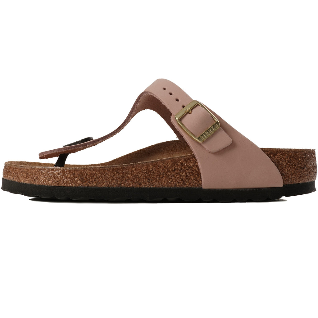 Birkenstock Womens Gizeh Nubuck Leather - Soft Pink