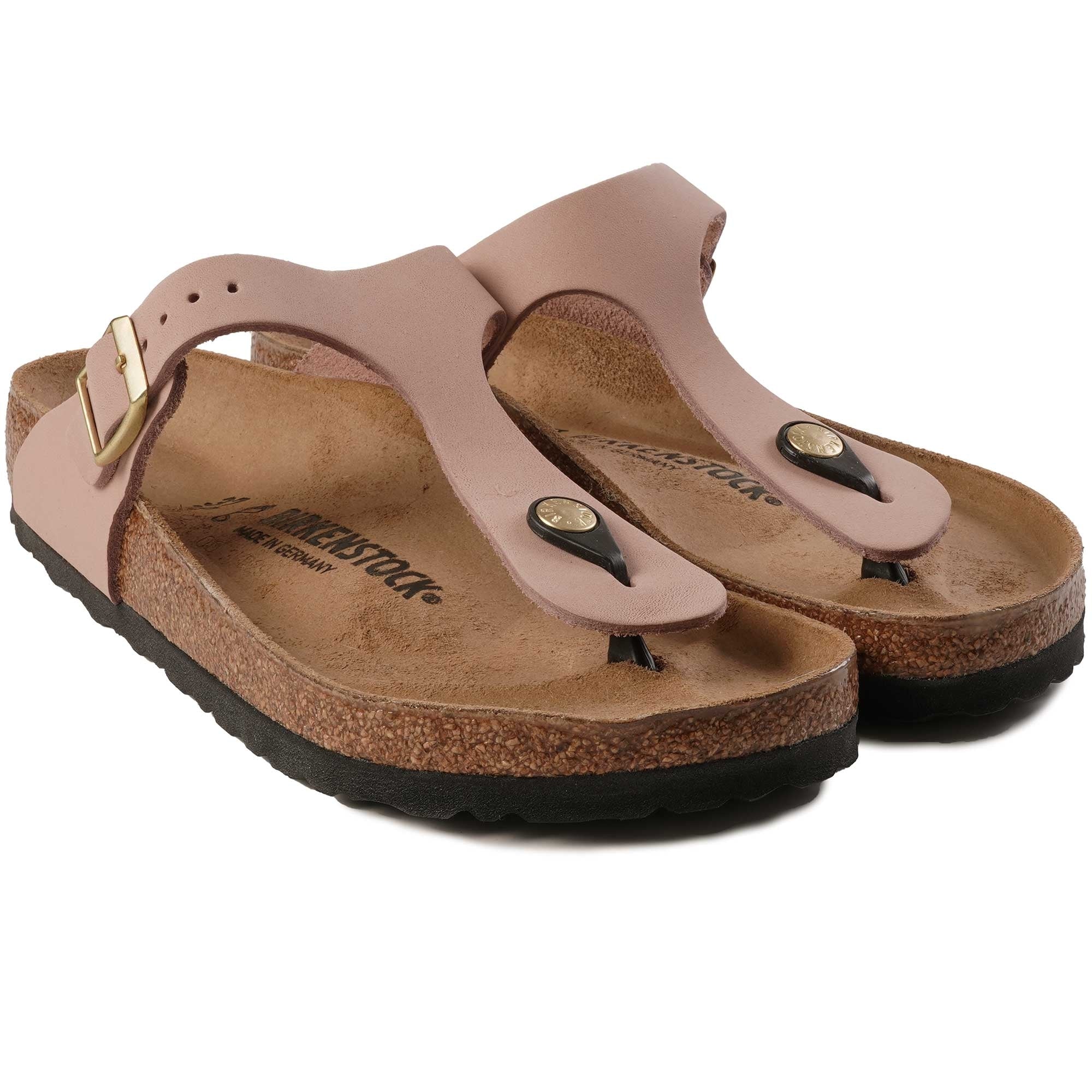 Birkenstock Womens Gizeh Nubuck Leather - Soft Pink