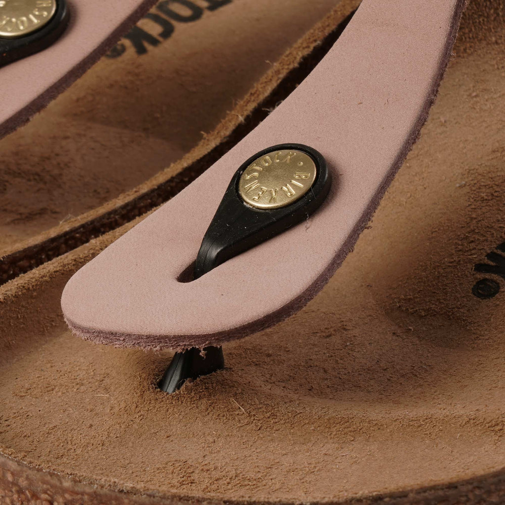 Birkenstock Womens Gizeh Nubuck Leather - Soft Pink