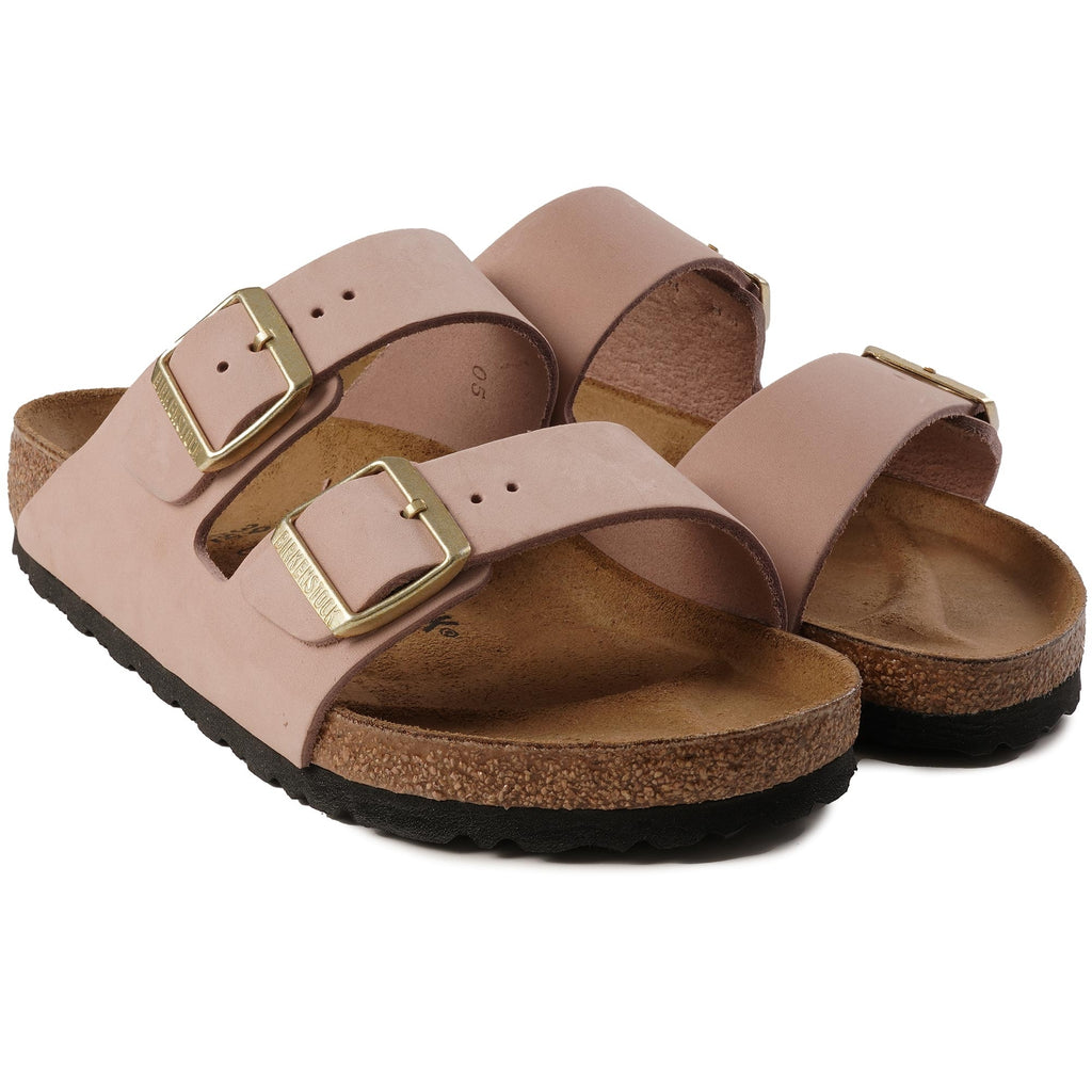Birkenstock Womens Arizona Nubuck Leather - Soft Pink