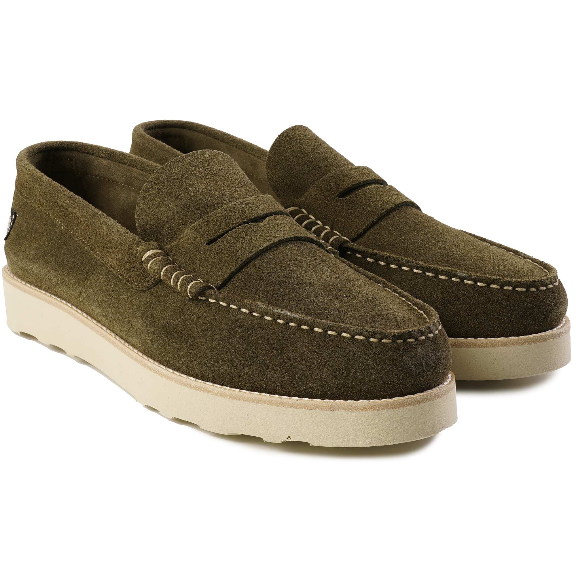 Yogi x Stuarts Rudy Suede Loafers - Dark Olive
