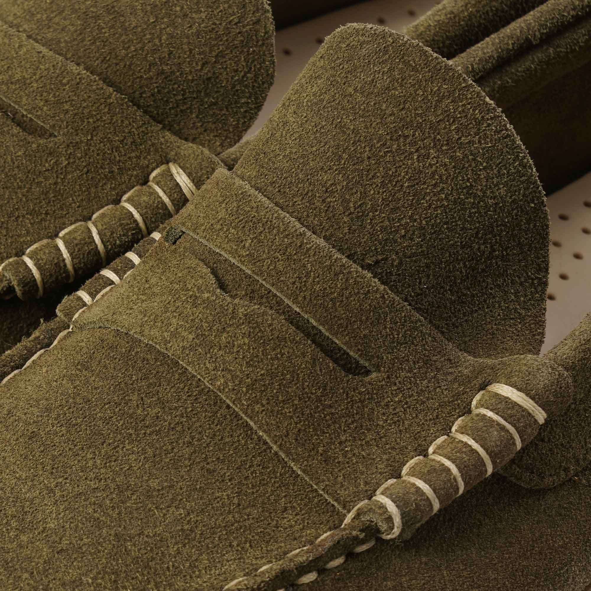 Yogi x Stuarts Rudy Suede Loafers - Dark Olive