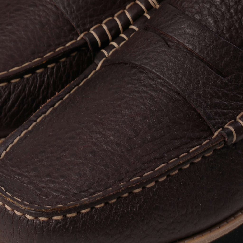 Yogi x Stuarts Rudy Loafers Ostrich Leather - Dark Brown