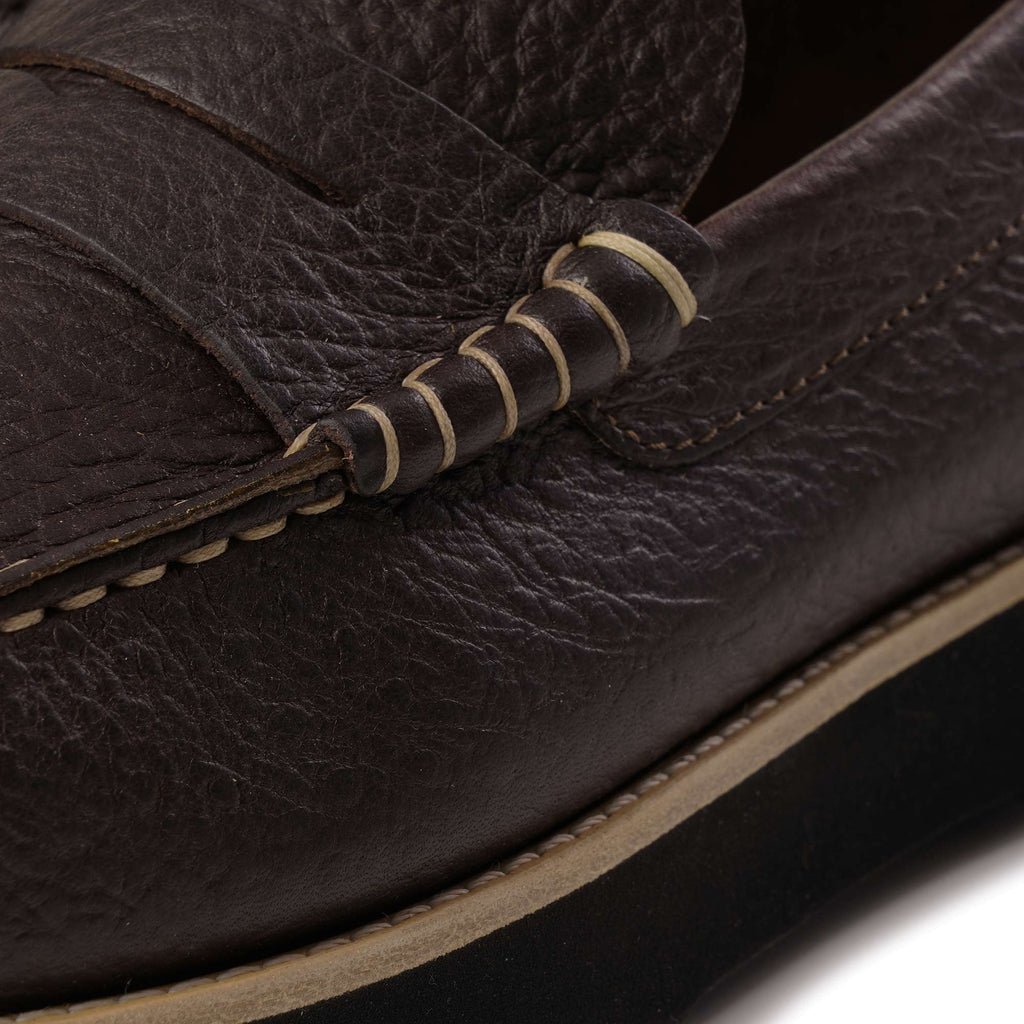 Yogi x Stuarts Rudy Loafers Ostrich Leather - Dark Brown