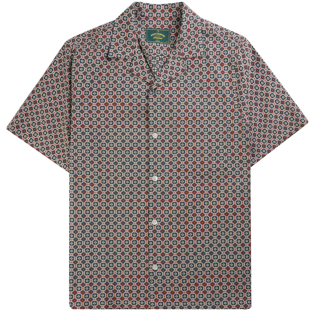 Portuguese Flannel Portuguese Tile Shirt - Green and Orange