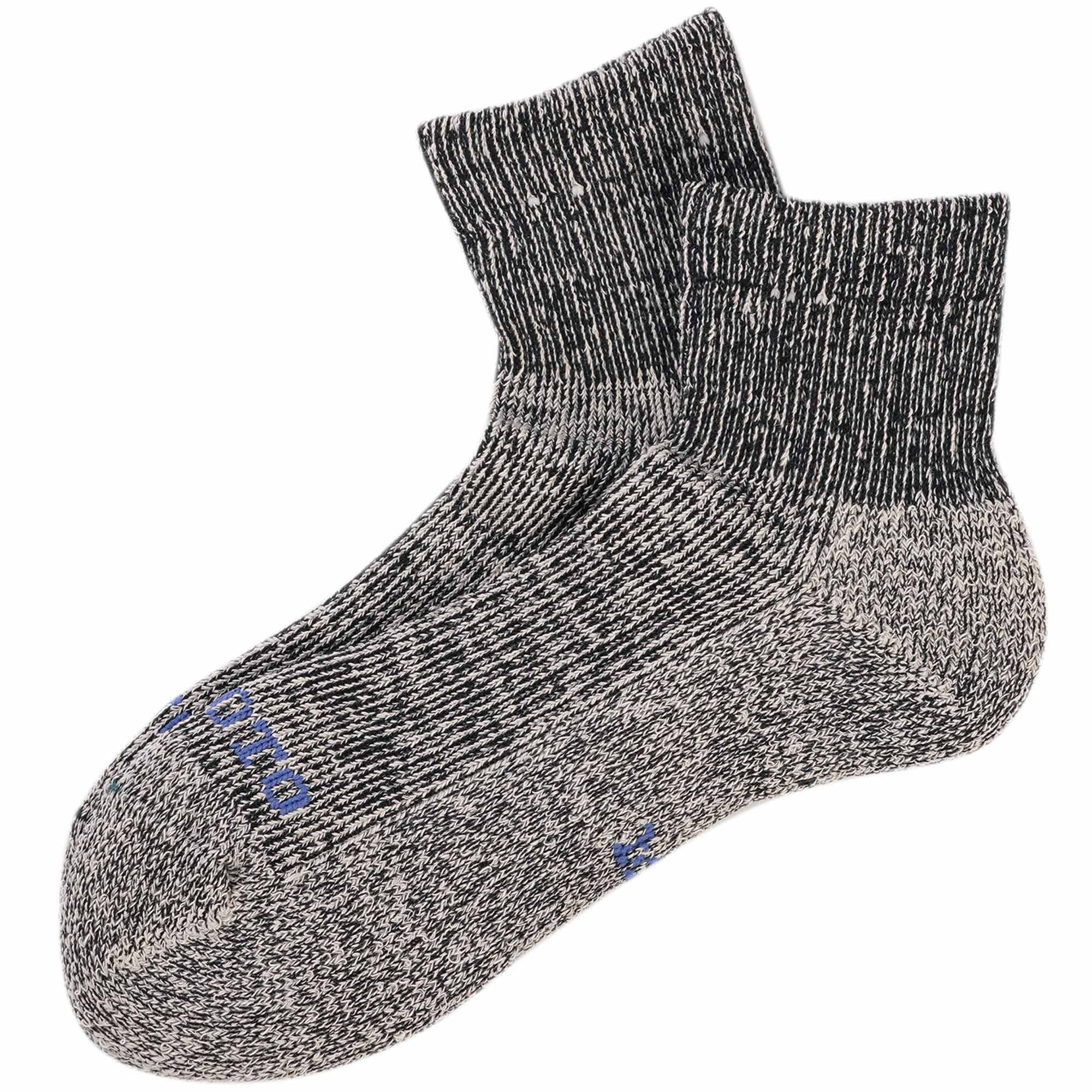 RoToTo Socks Hemp/Organic Cotton Pile Ankle Socks - Black
