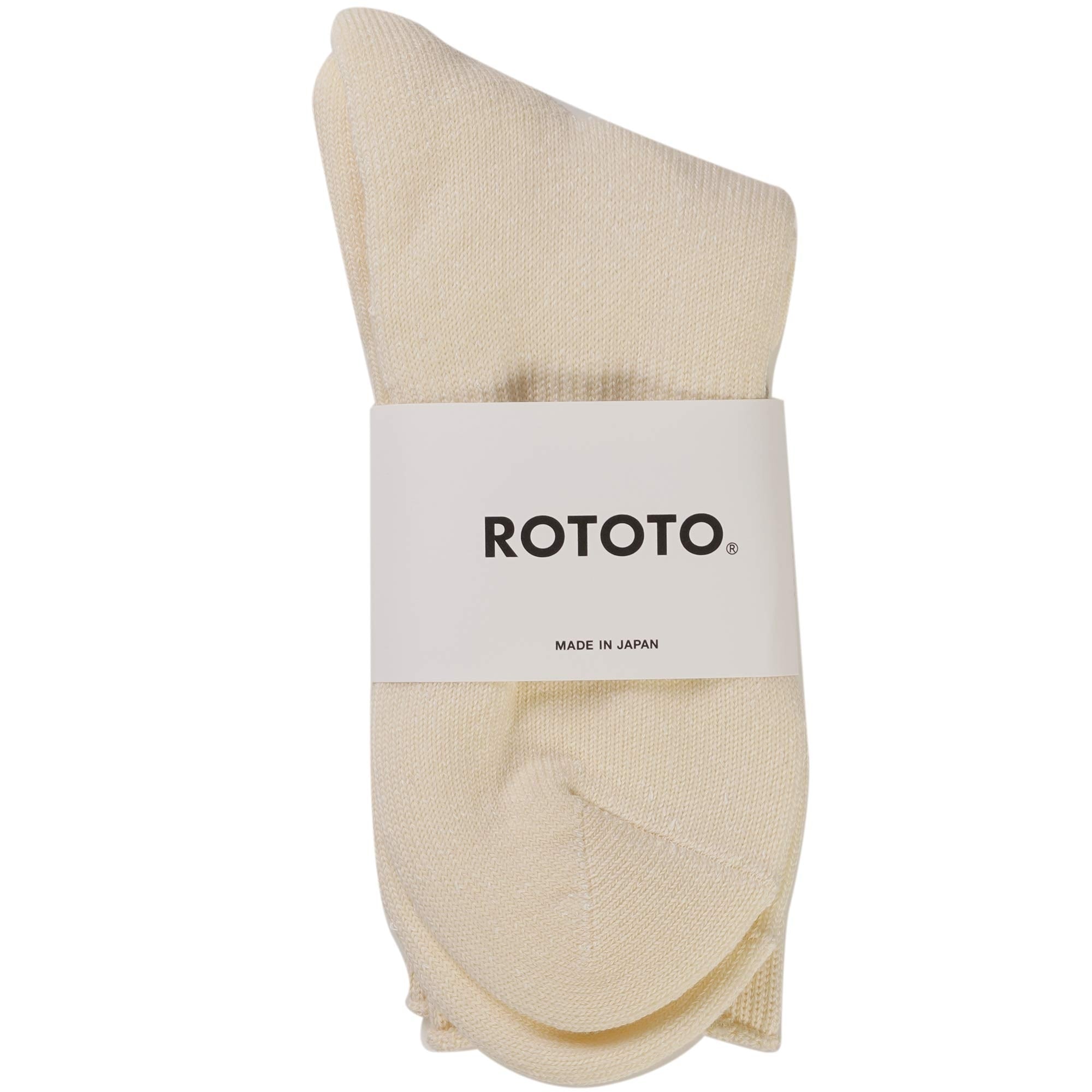 RoToTo Socks Washi Pile Crew Socks - Ivory