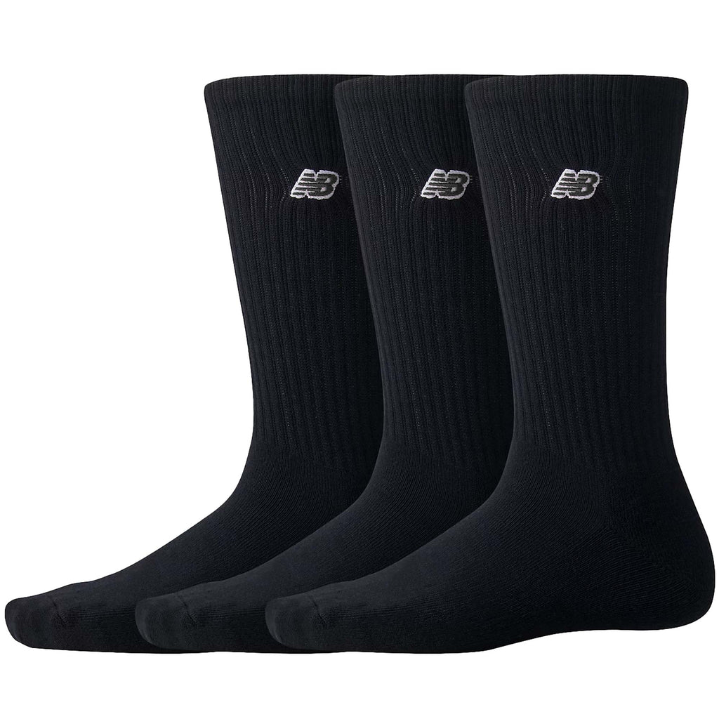 New Balance Black Patch Logo Crew 3 Pack - Black