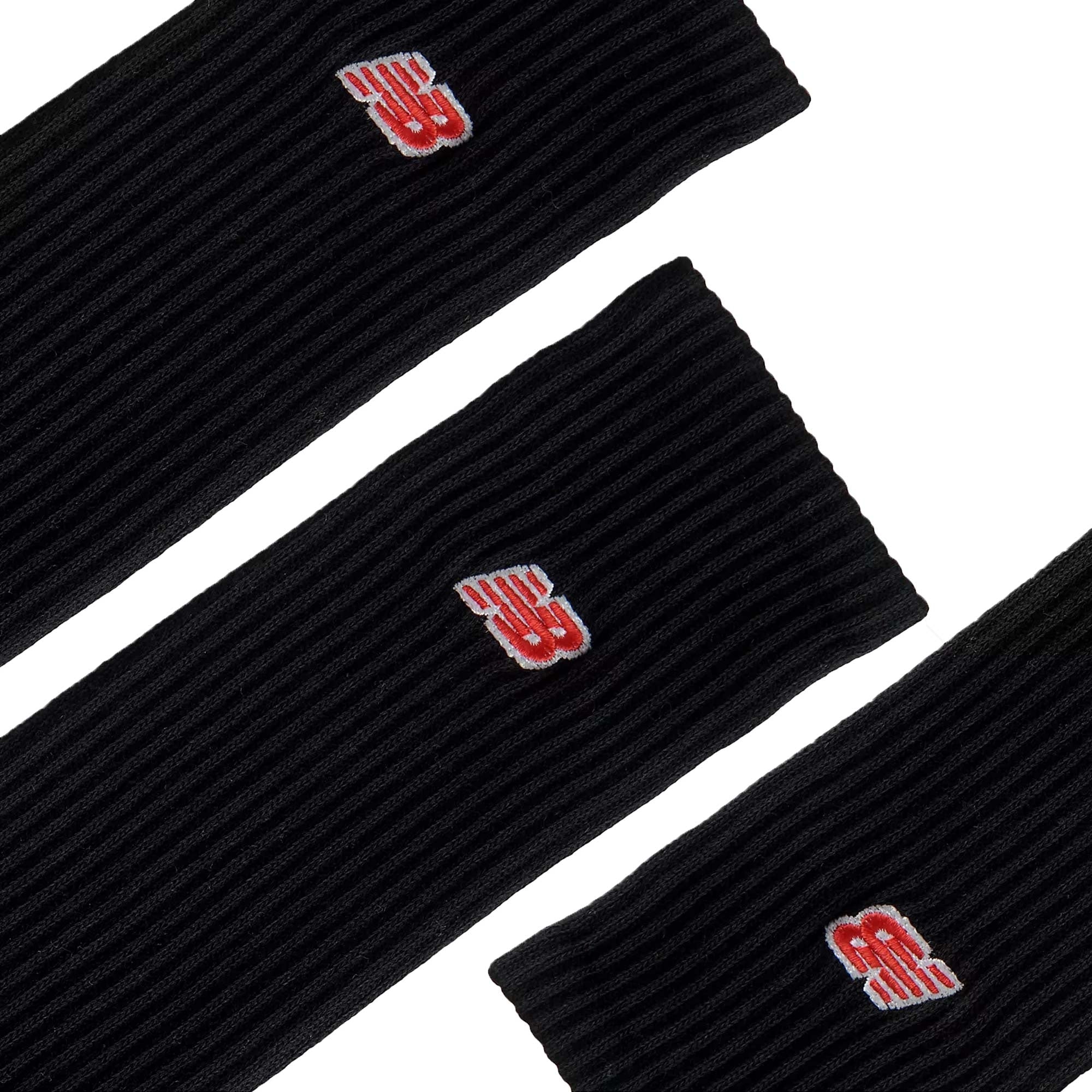 New Balance Red Patch Logo Crew 3 Pack - Black